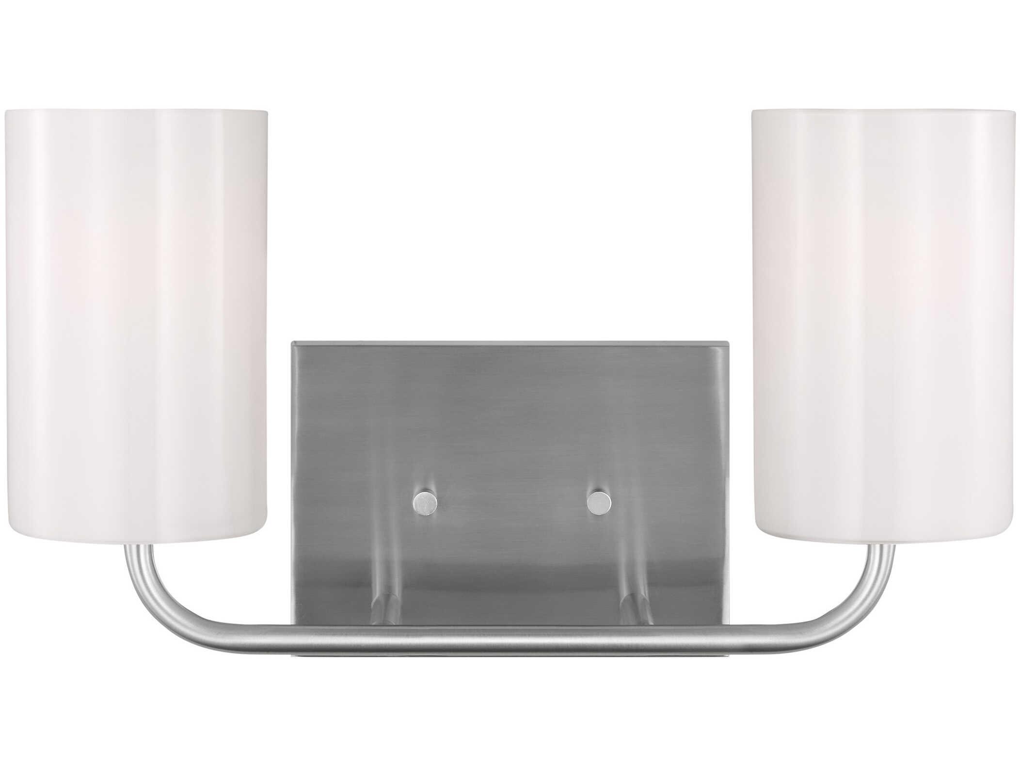 Generation Lighting Rhett 2-Light Brushed Steel Vanity Light