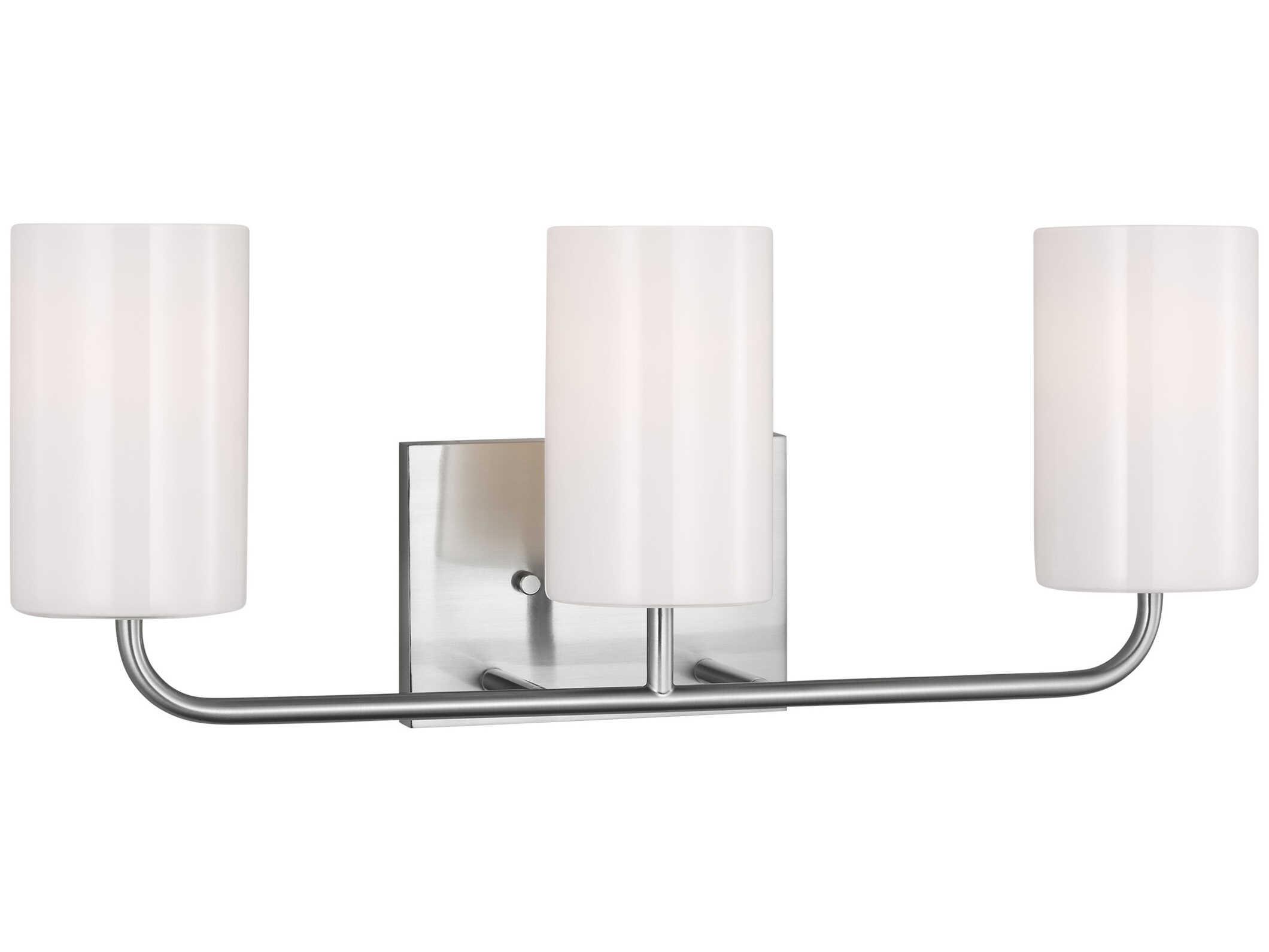 Generation Lighting Rhett 3-Light Brushed Steel Vanity Light