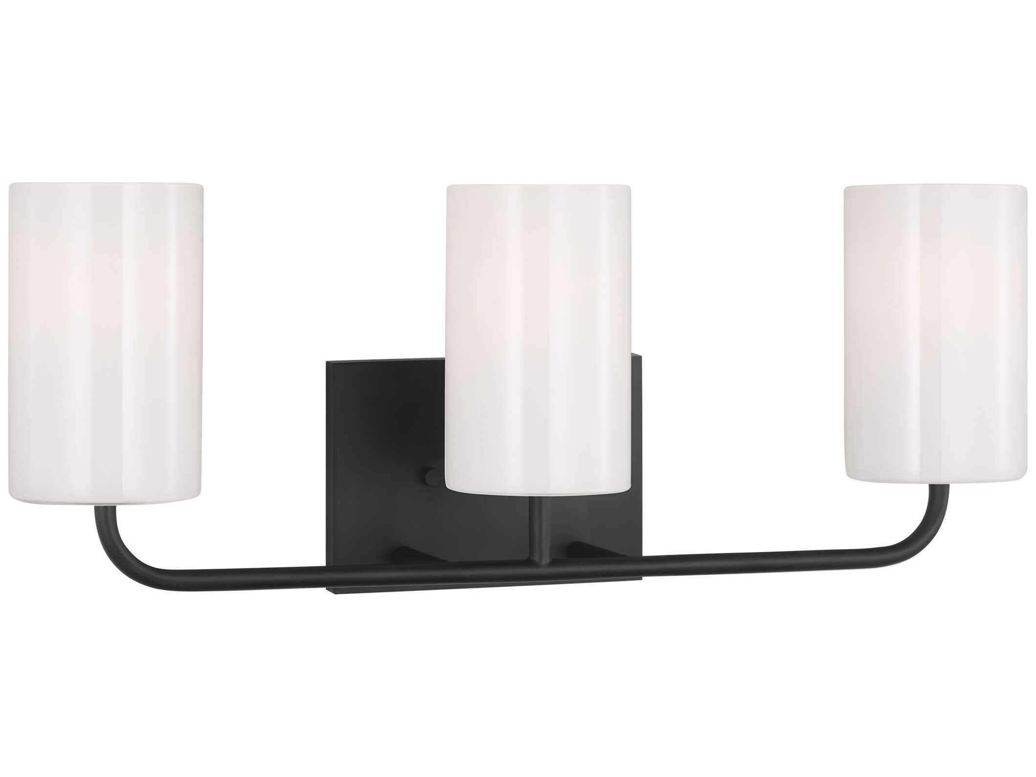 Generation Lighting Rhett 3-Light Midnight Black Vanity Light