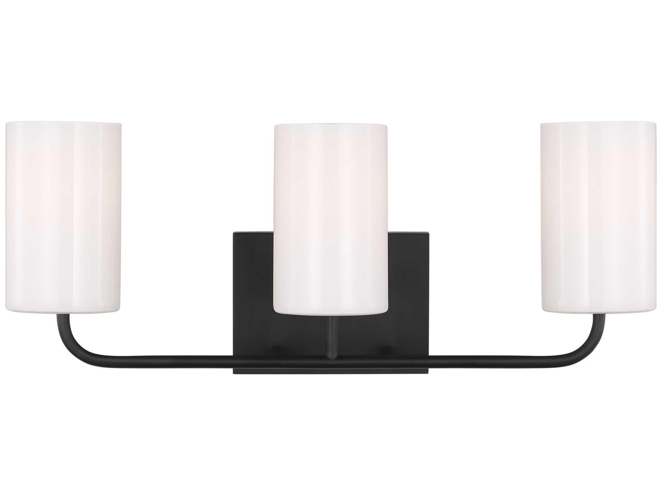 Generation Lighting Rhett 3-Light Midnight Black Vanity Light