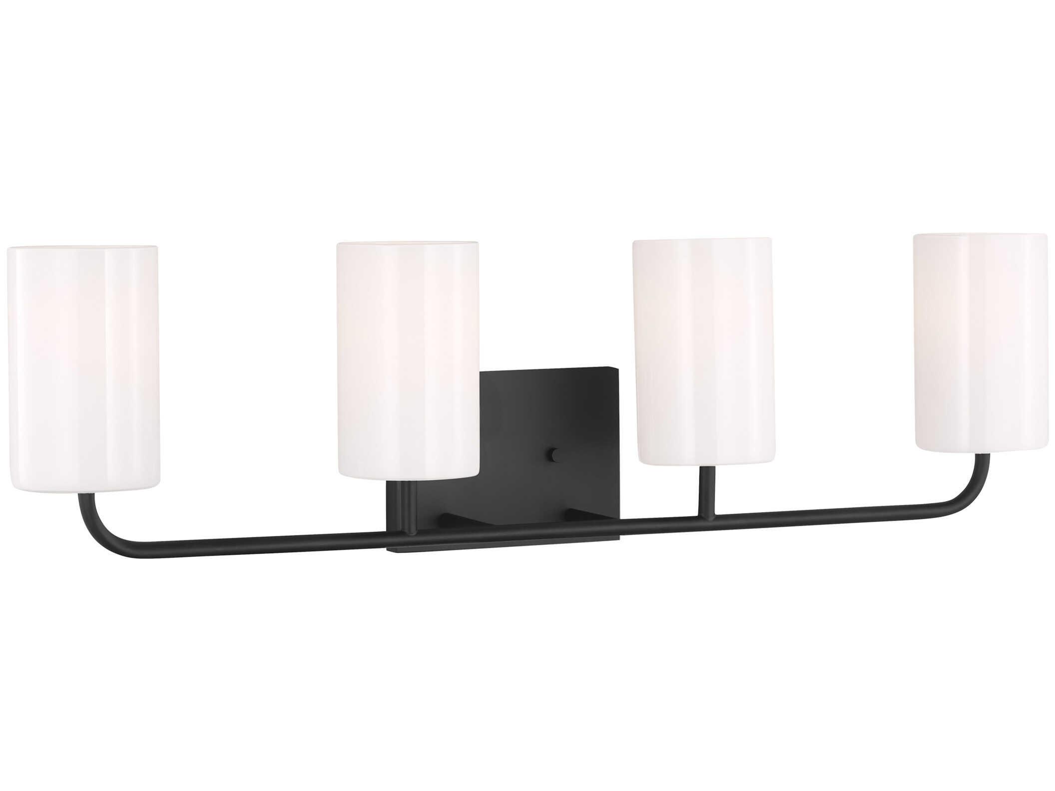 Generation Lighting Rhett 4-Light Midnight Black Vanity Light