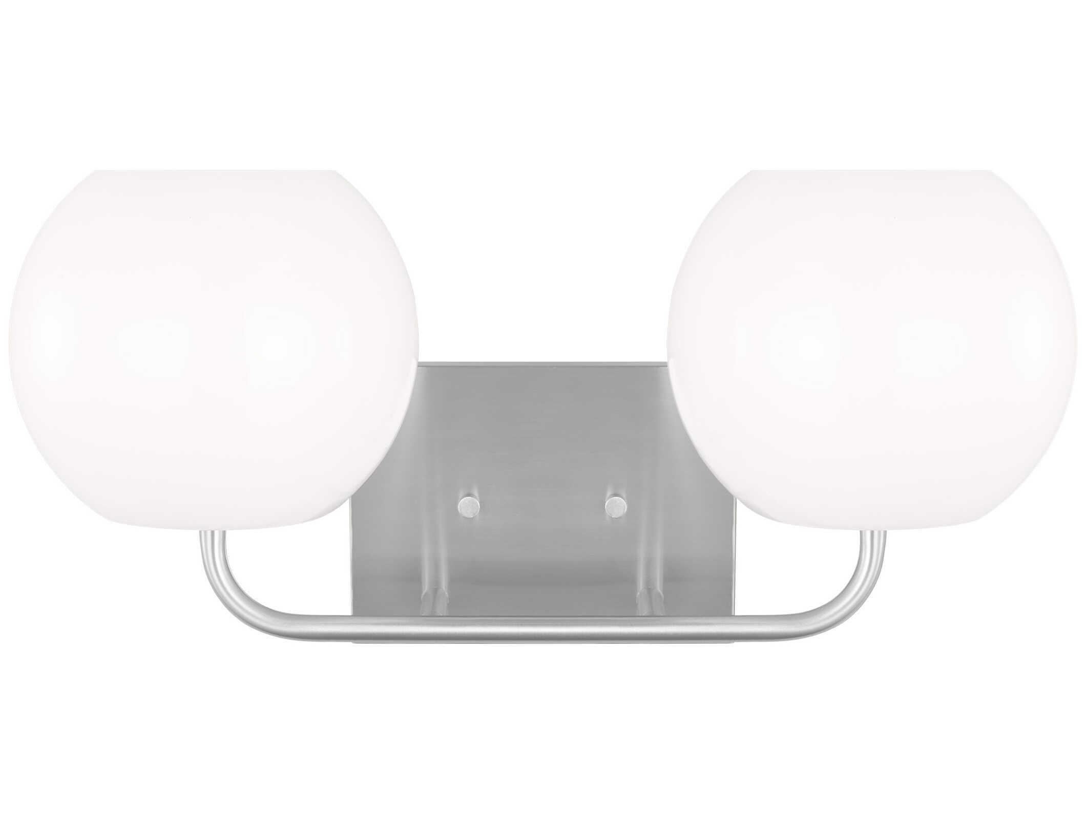 Generation Lighting Rory 2-Light Brushed Steel Vanity Light