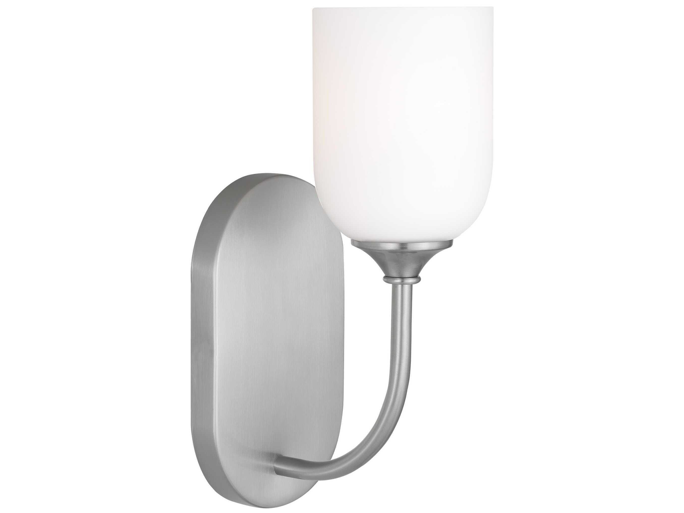 Generation Lighting Emile 1-Light Brushed Steel Wall Sconce