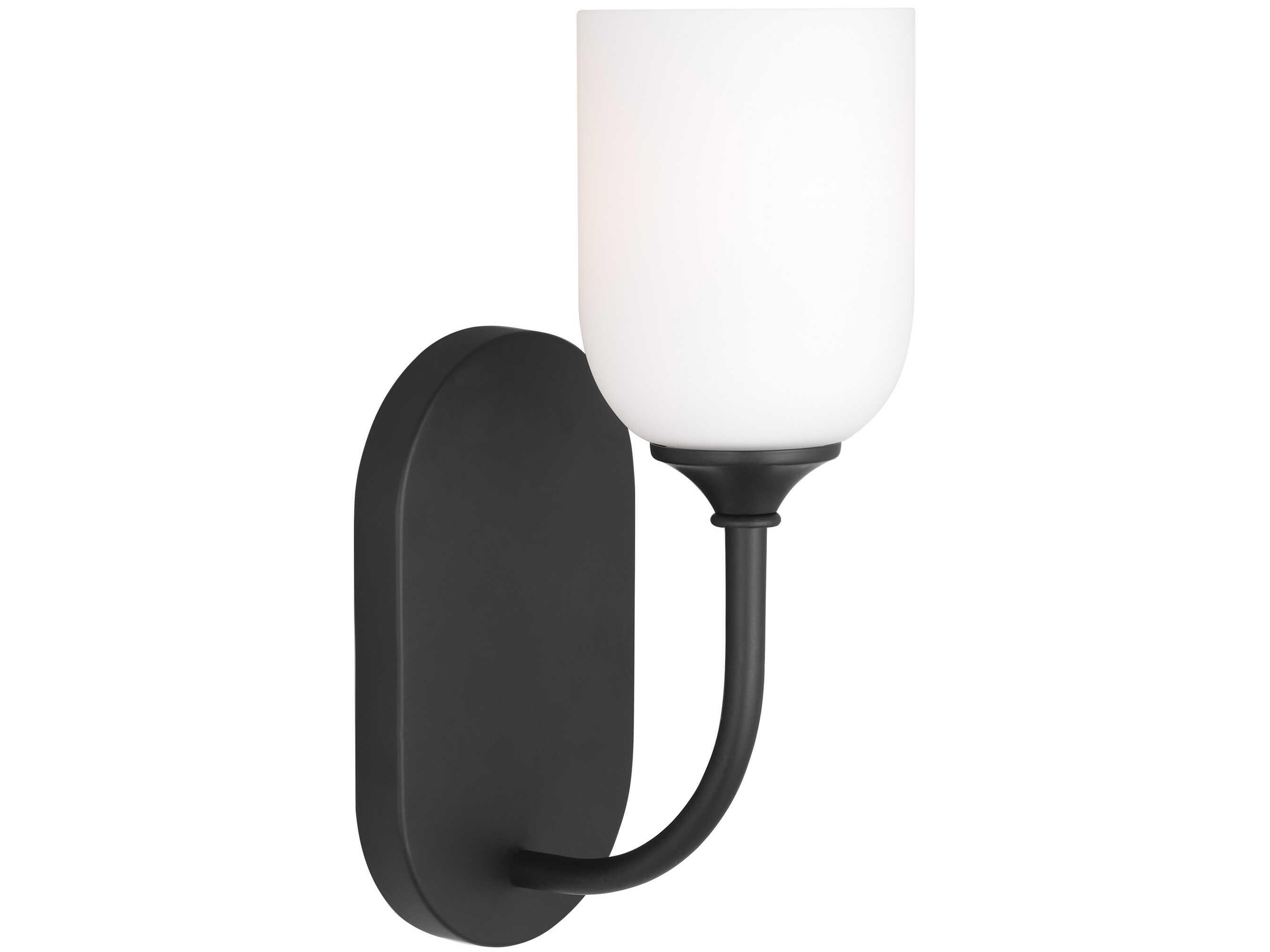 Generation Lighting Emile 1-Light Midnight Black Wall Sconce