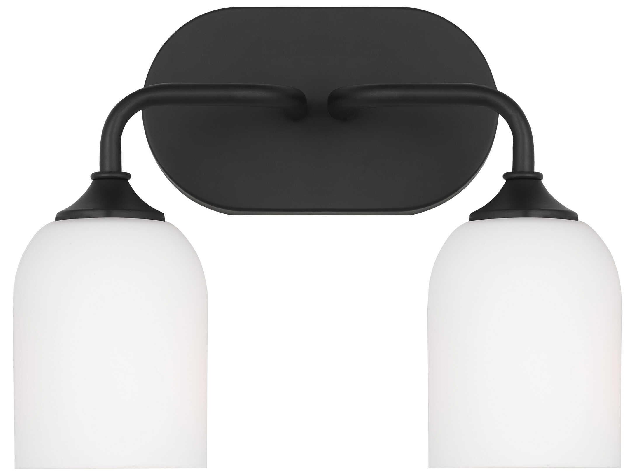 Generation Lighting Emile 2-Light Midnight Black Vanity Light