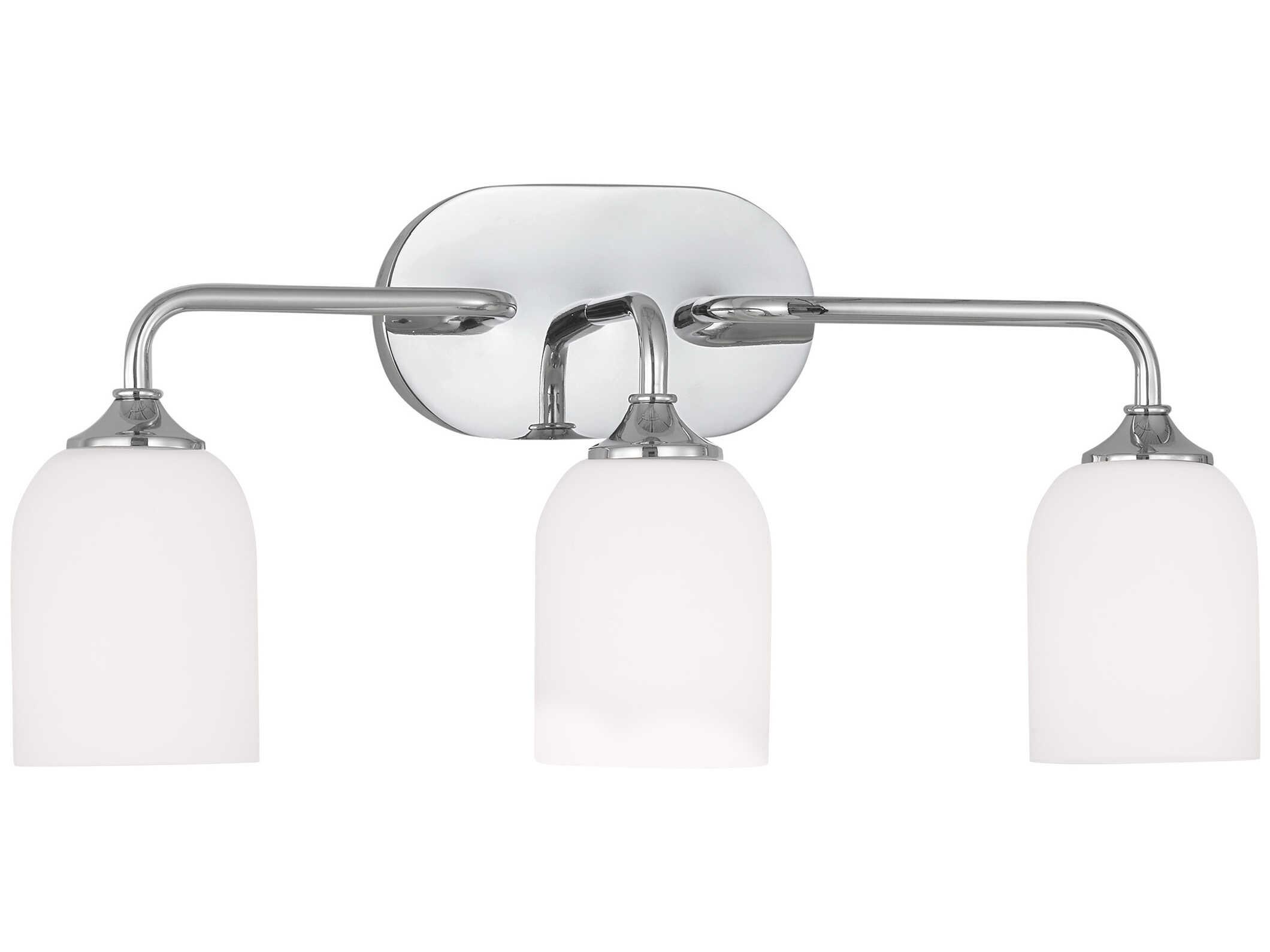 Generation Lighting Emile 3-Light Chrome Vanity Light