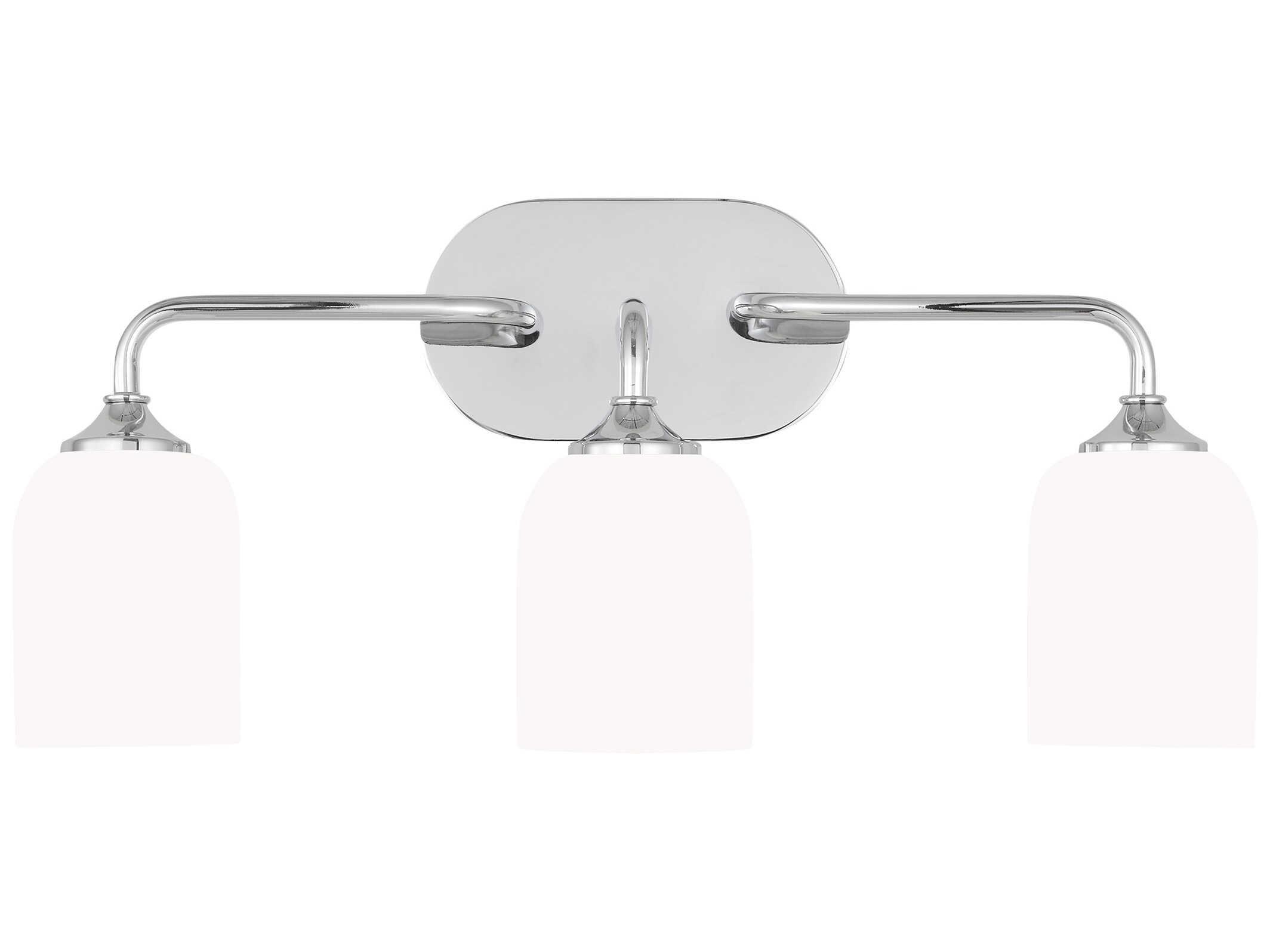 Generation Lighting Emile 3-Light Chrome Vanity Light