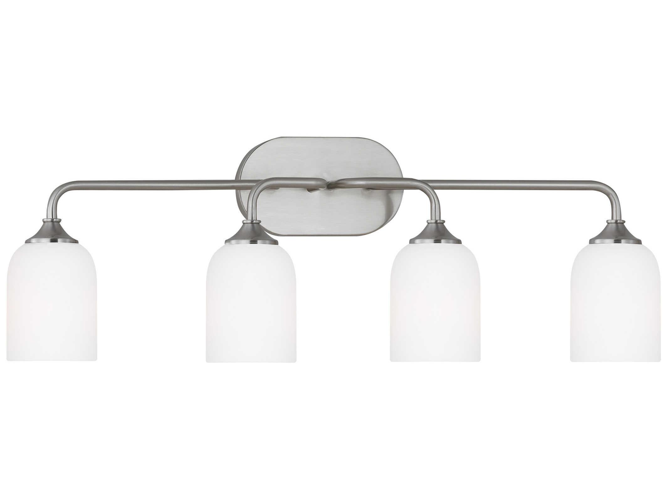 Generation Lighting Emile 4-Light Brushed Steel Vanity Light