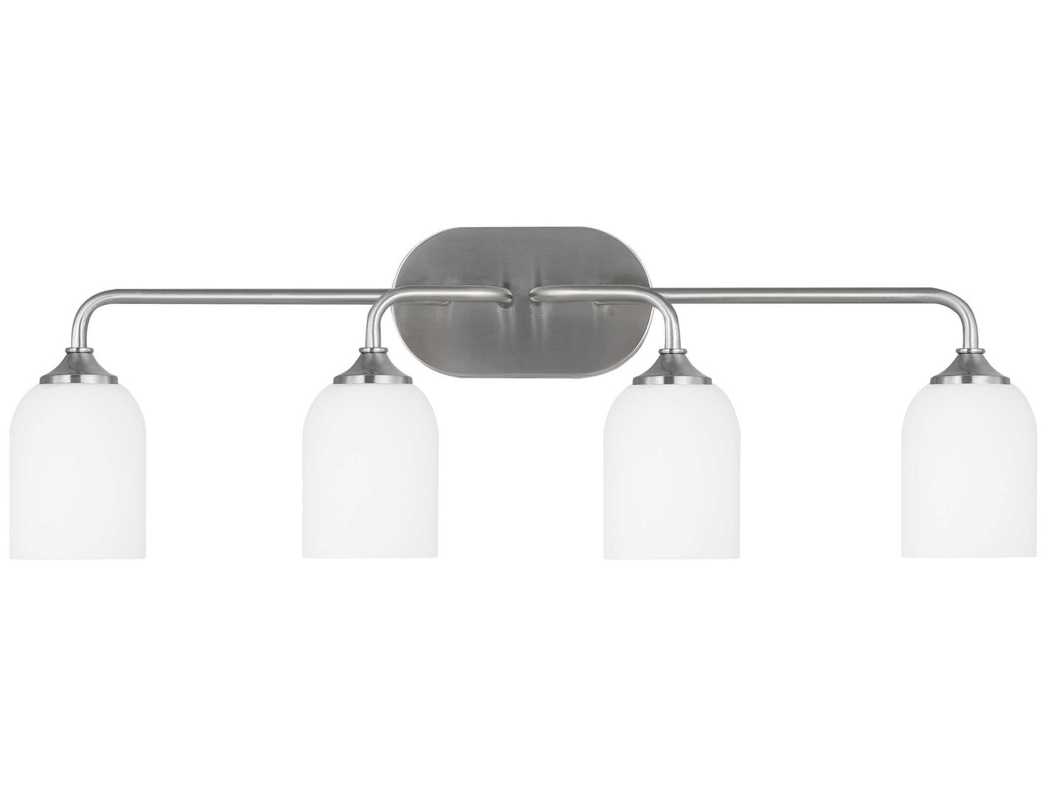 Generation Lighting Emile 4-Light Brushed Steel Vanity Light