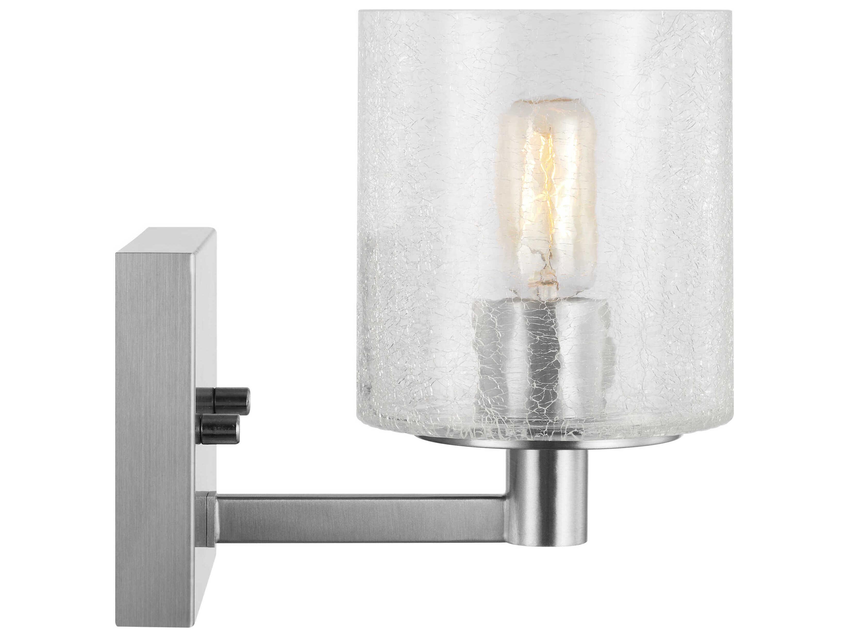 Generation Lighting Parker 1-Light Brushed Steel Wall Sconce