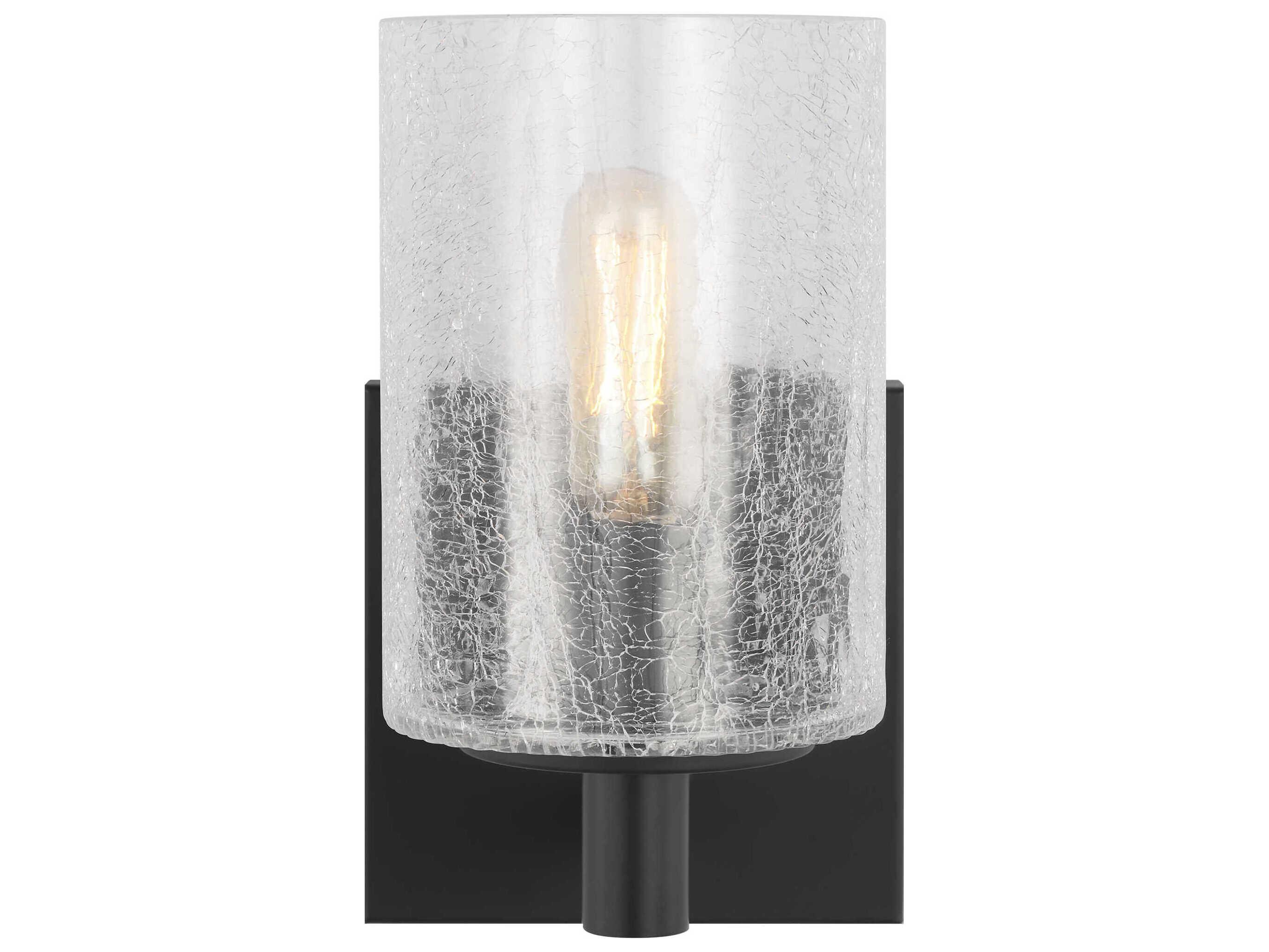 Generation Lighting Parker 1-Light Midnight Black Wall Sconce