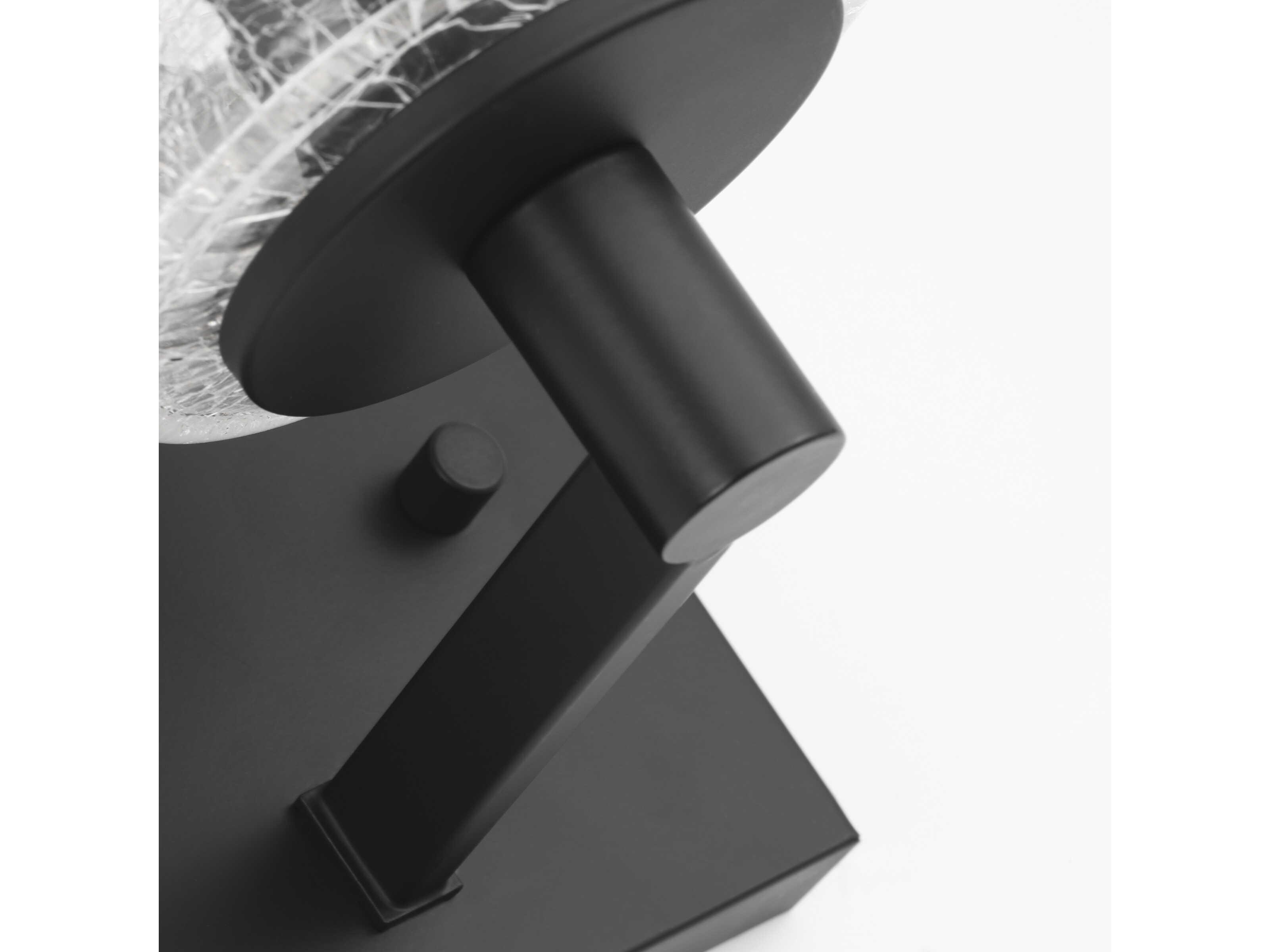 Generation Lighting Parker 1-Light Midnight Black Wall Sconce