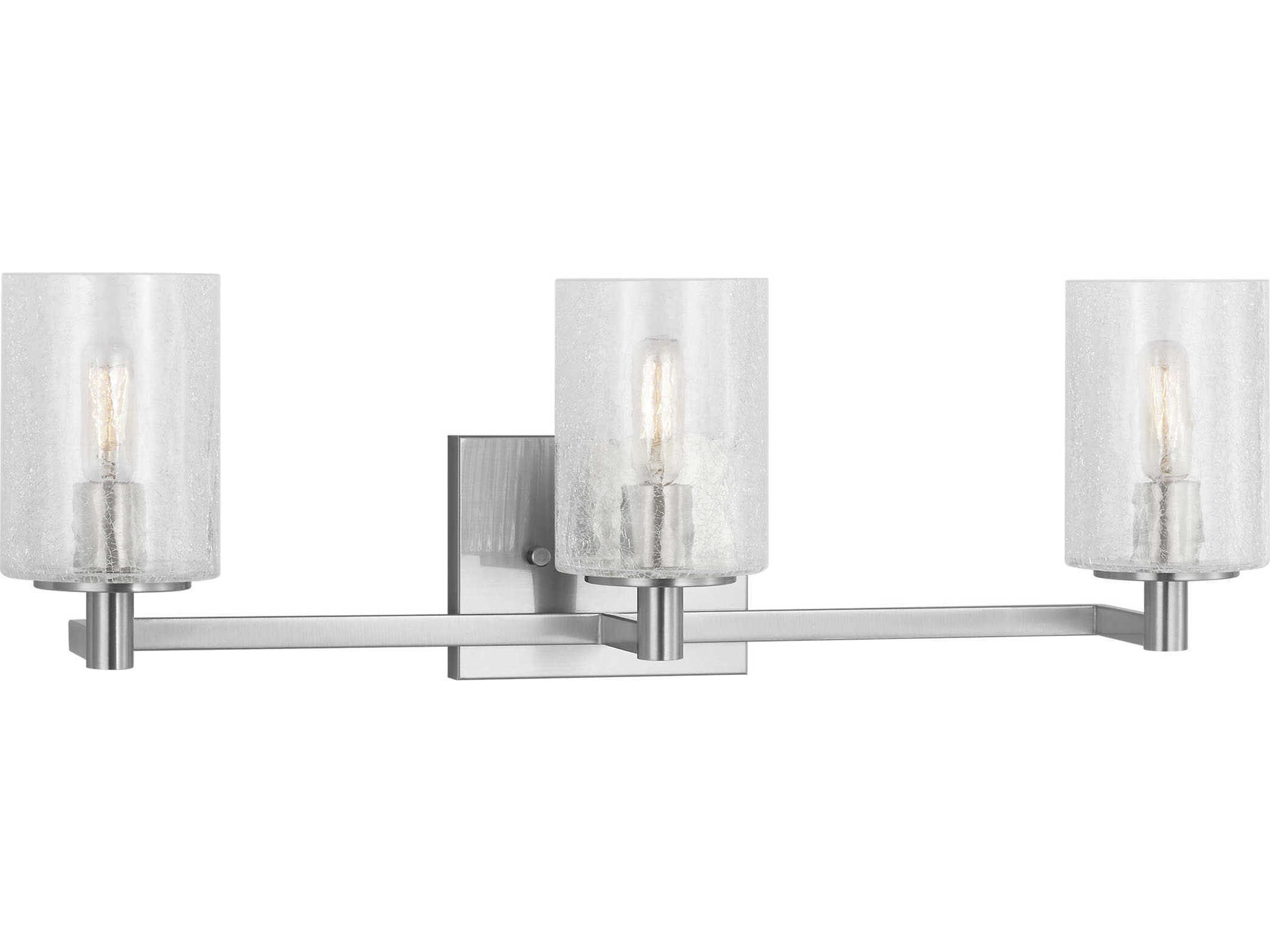 Generation Lighting Parker 3-Light Brushed Steel Vanity Light