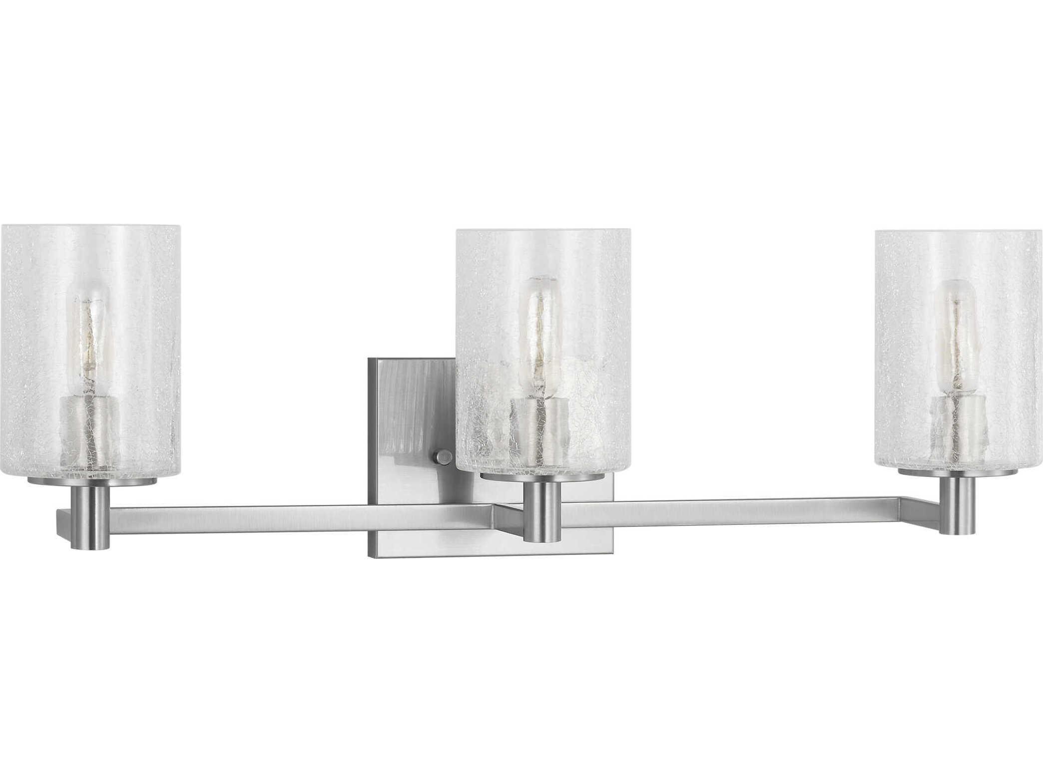 Generation Lighting Parker 3-Light Brushed Steel Vanity Light