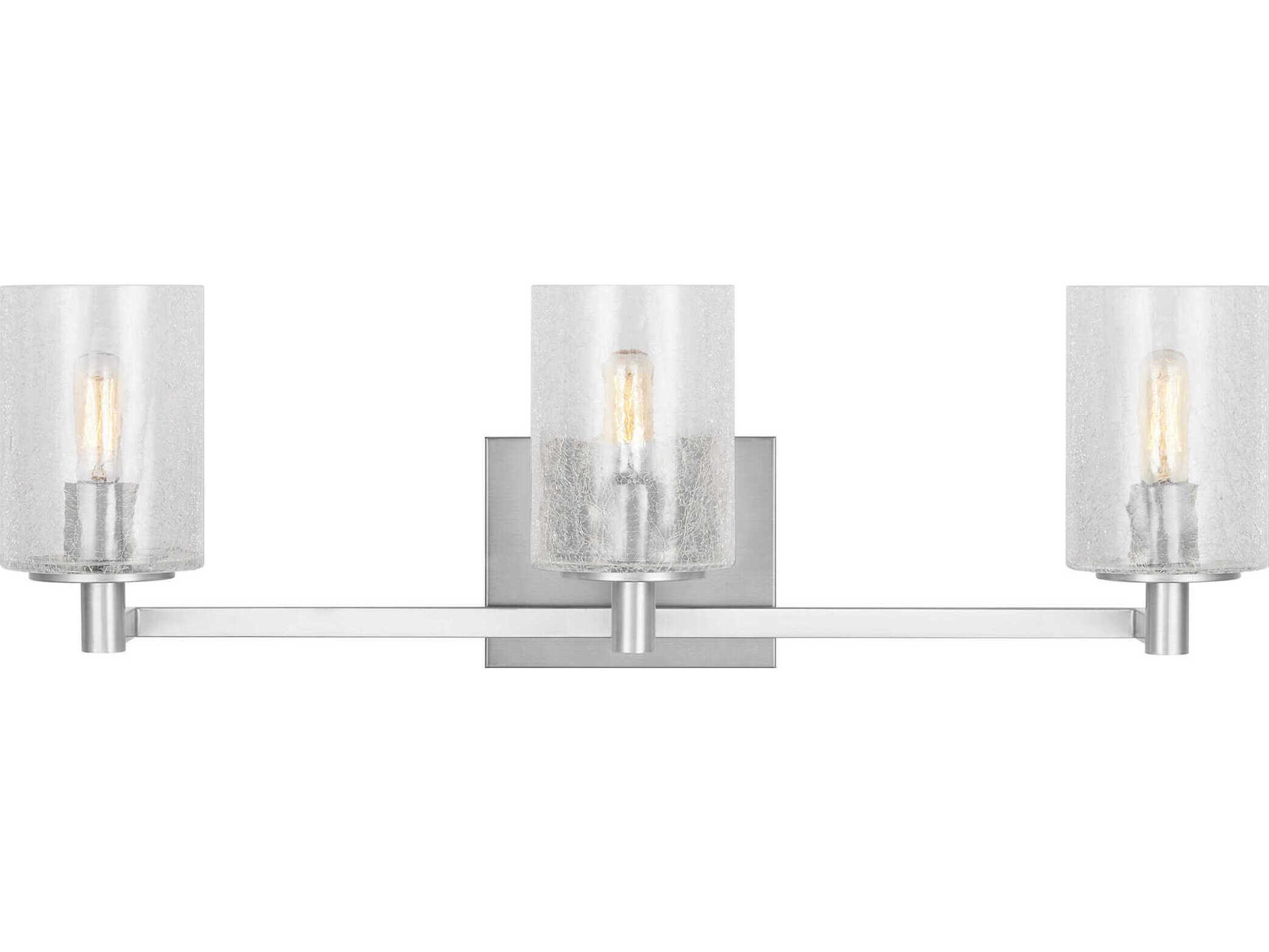 Generation Lighting Parker 3-Light Brushed Steel Vanity Light