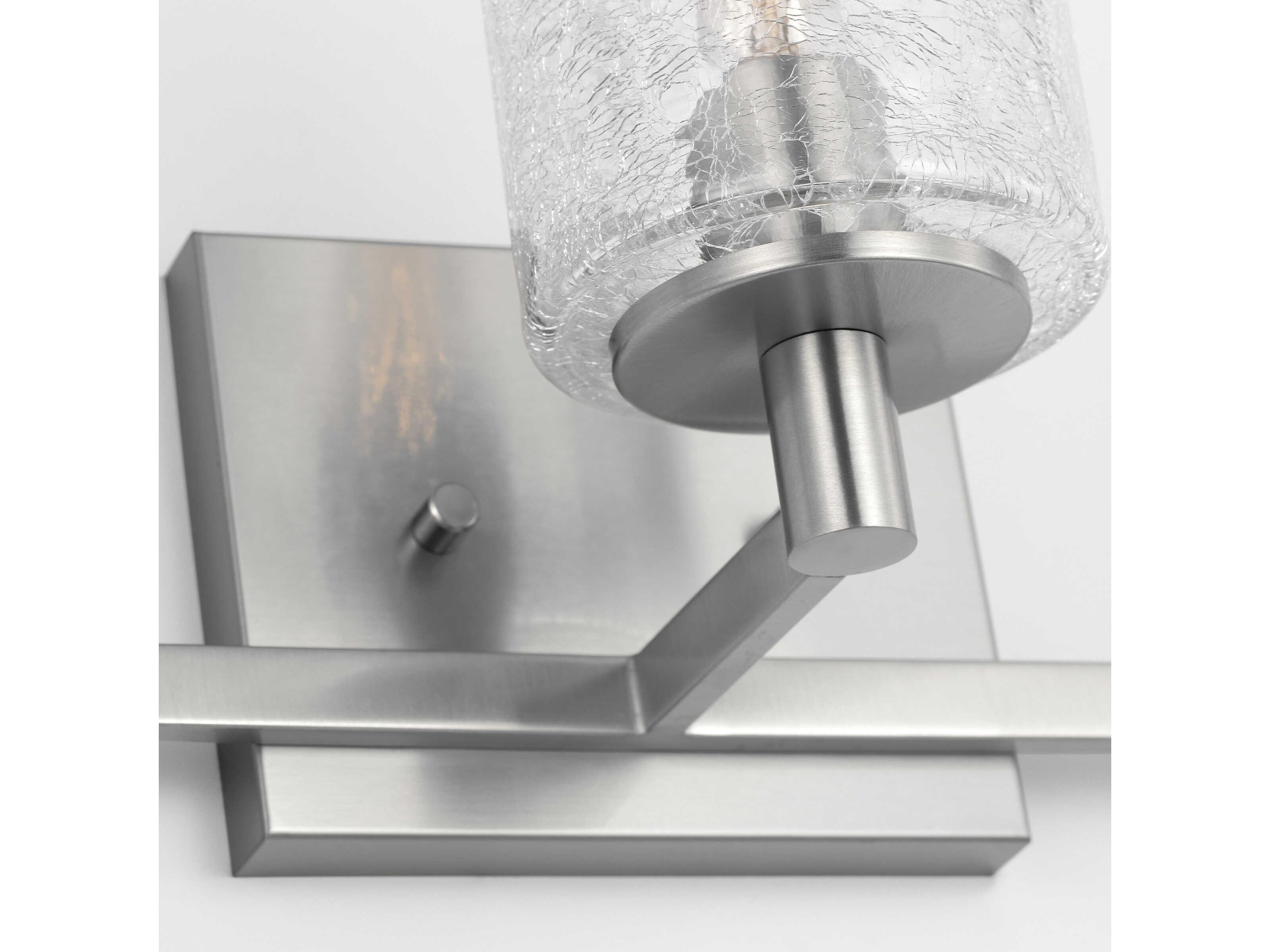 Generation Lighting Parker 3-Light Brushed Steel Vanity Light