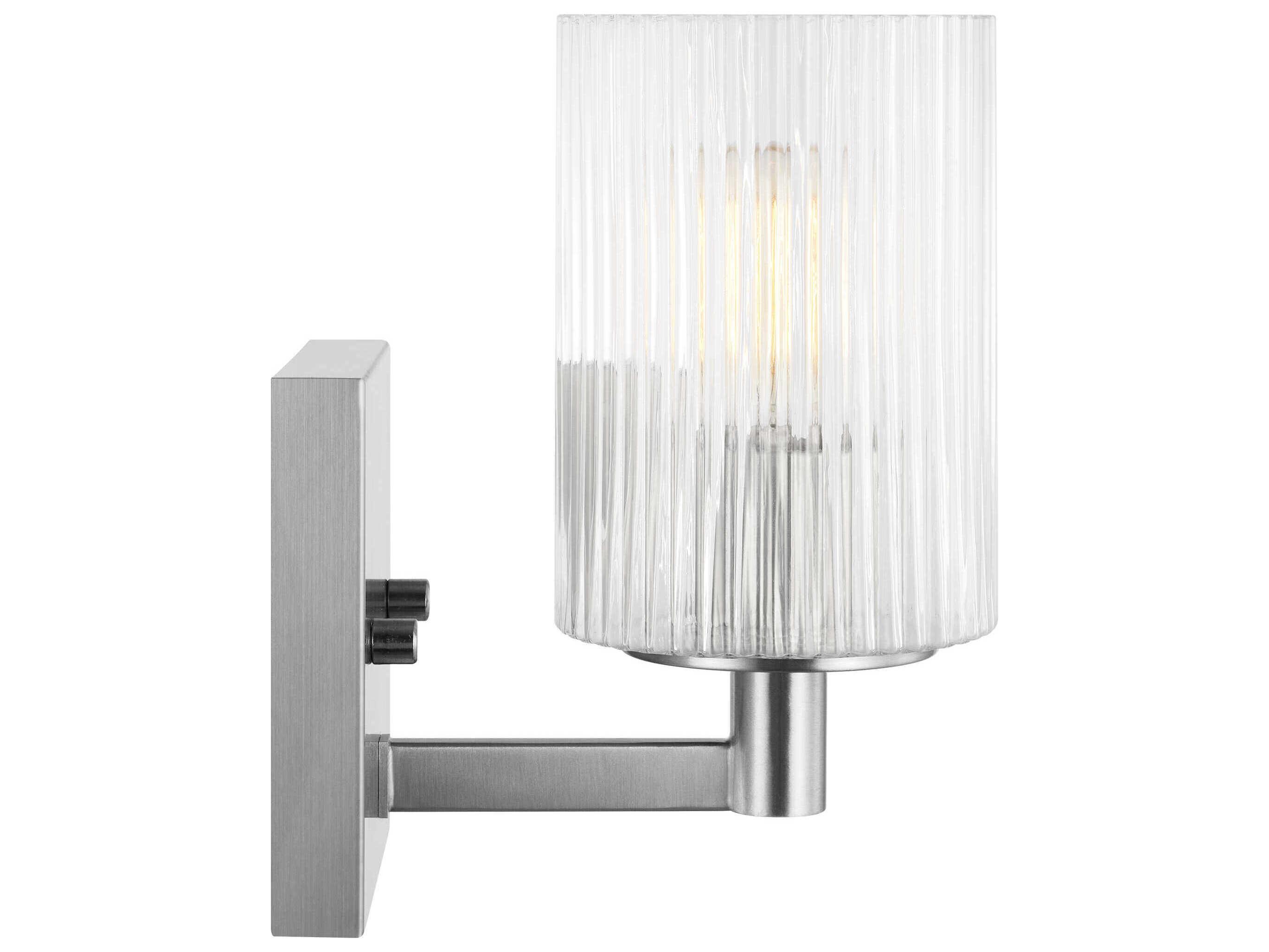 Generation Lighting Lando 1-Light Brushed Steel Wall Sconce