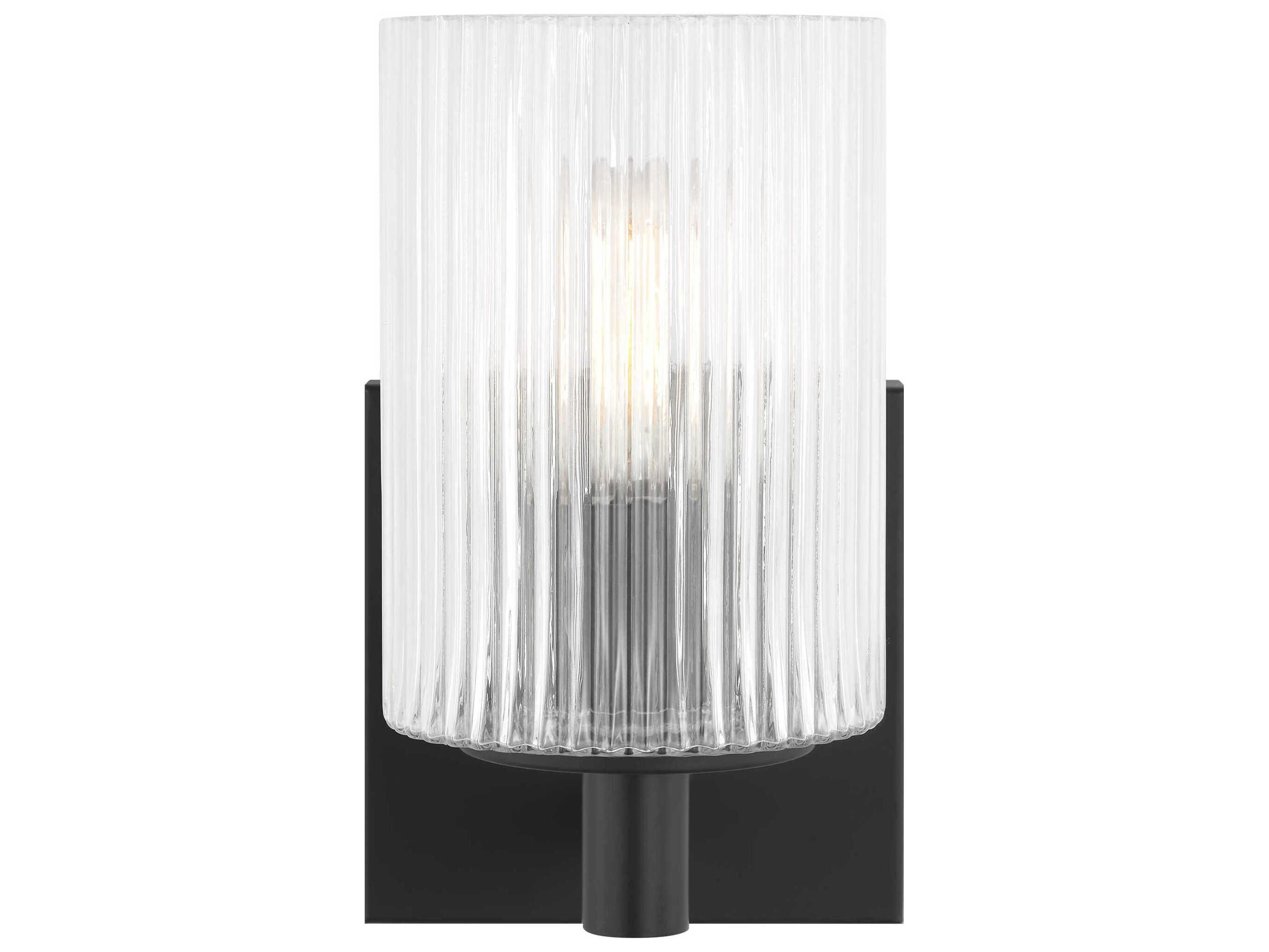 Generation Lighting Lando 1-Light Midnight Black Wall Sconce