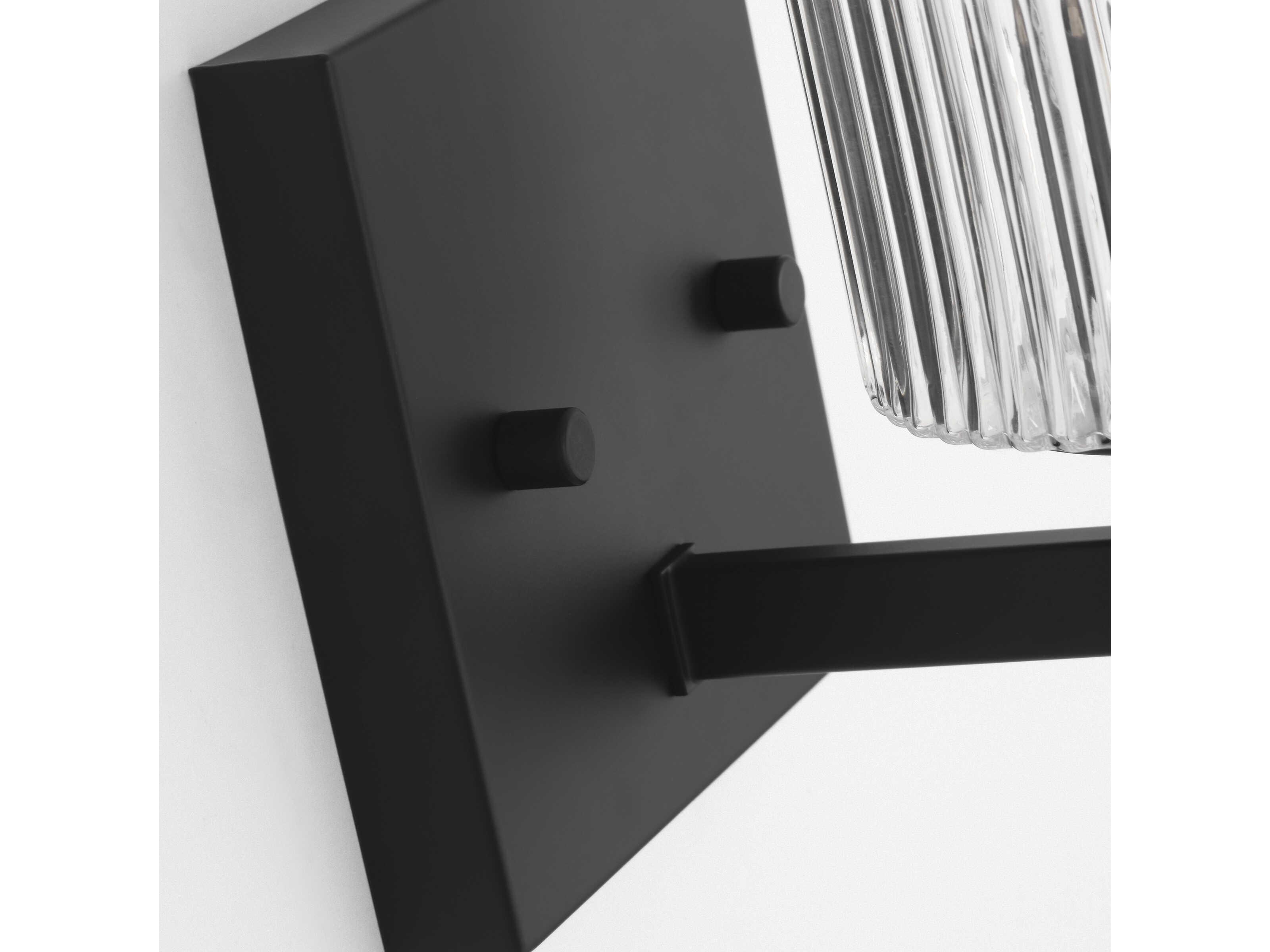 Generation Lighting Lando 1-Light Midnight Black Wall Sconce