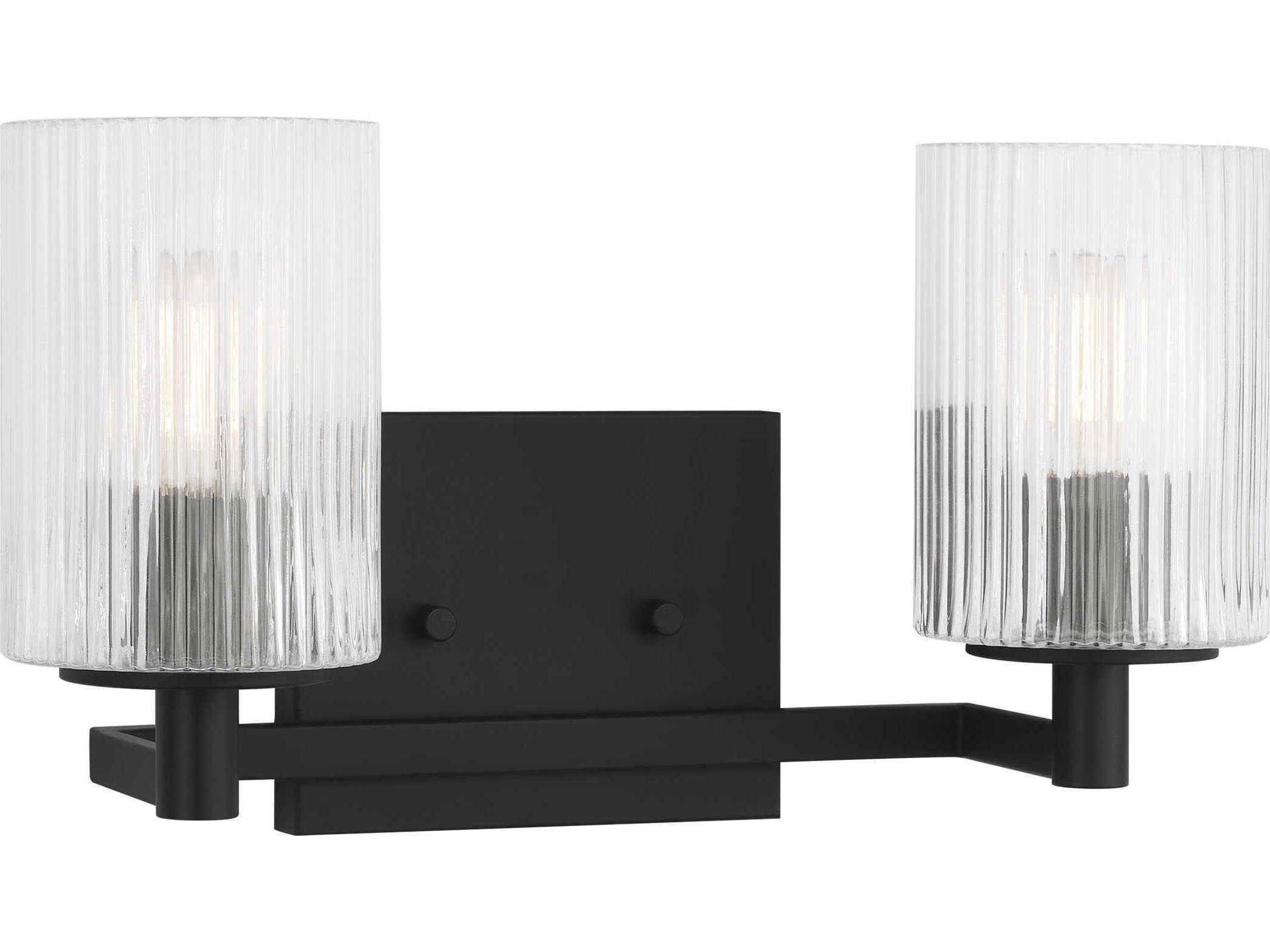 Generation Lighting Lando 2-Light Midnight Black Vanity Light