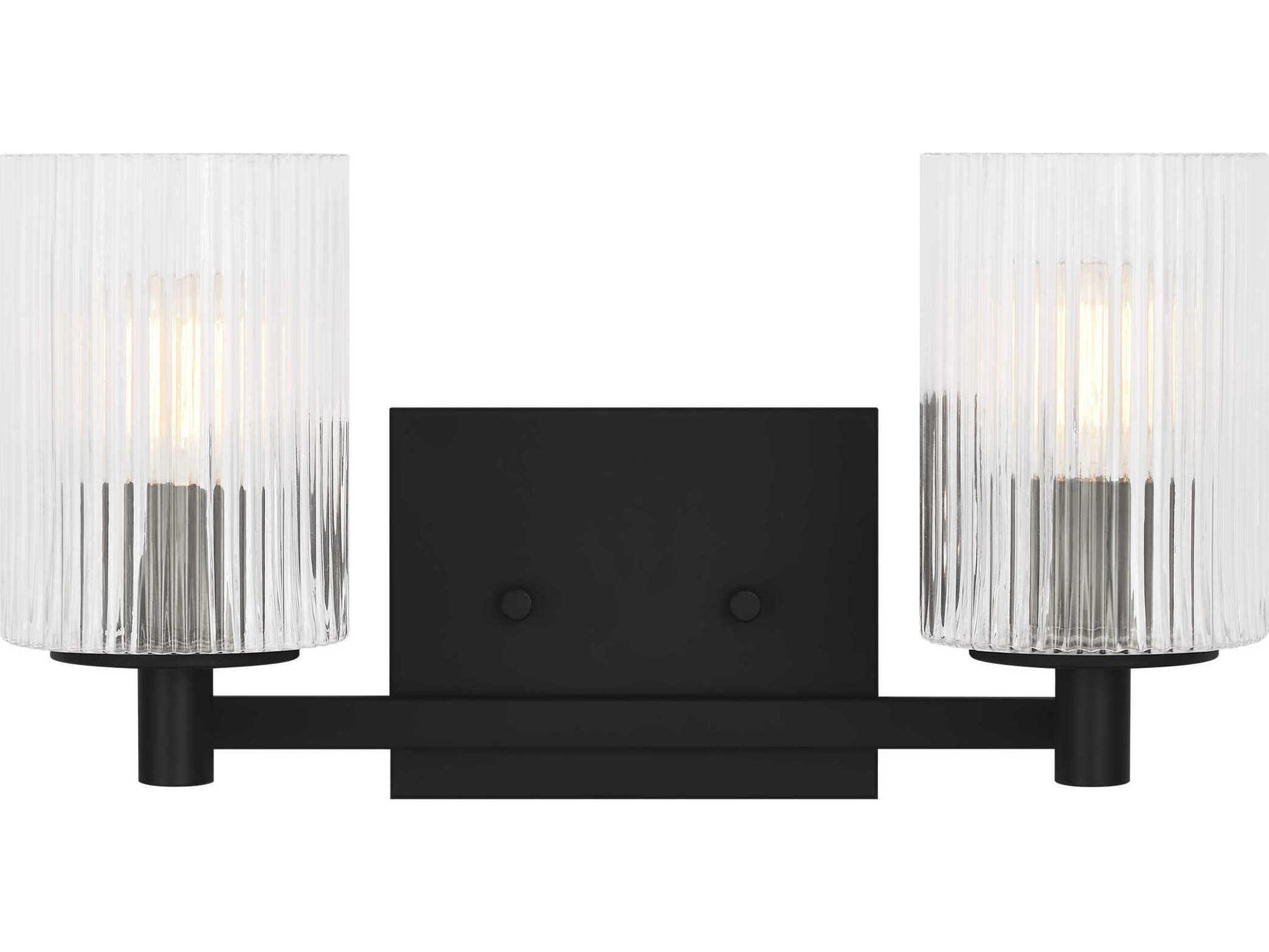 Generation Lighting Lando 2-Light Midnight Black Vanity Light