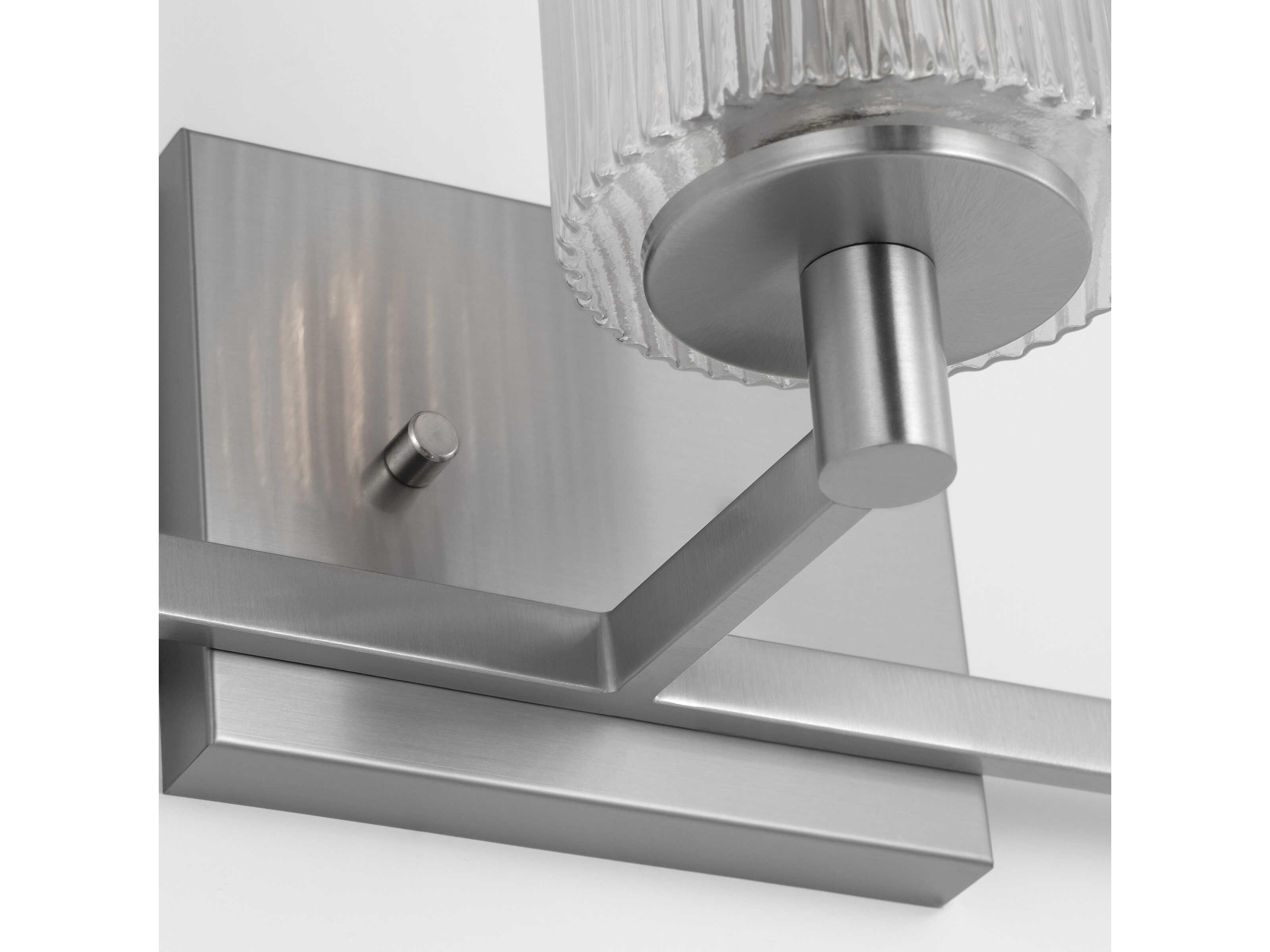 Generation Lighting Lando 3-Light Brushed Steel Vanity Light