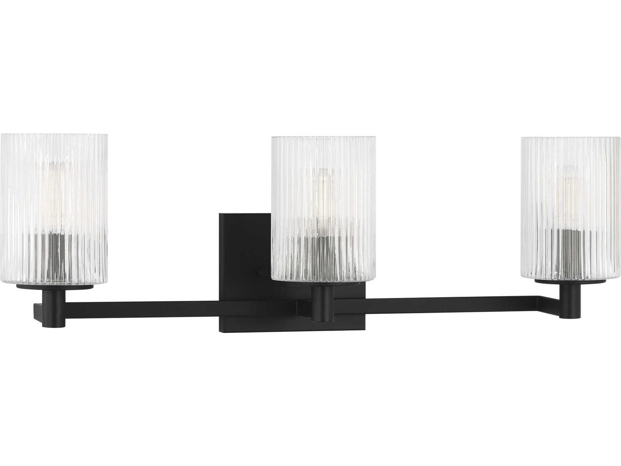 Generation Lighting Lando 3-Light Midnight Black Vanity Light