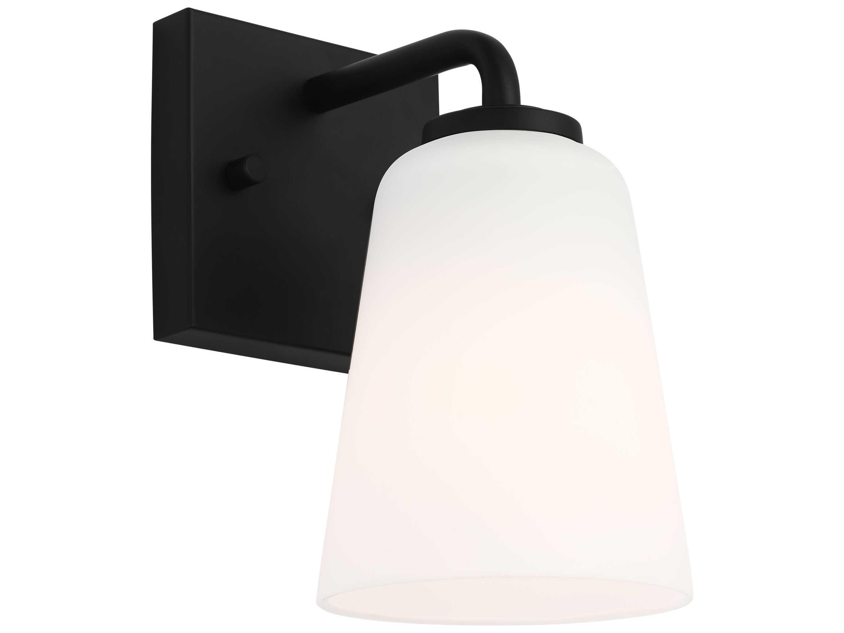 Generation Lighting Miles 1-Light Midnight Black Wall Sconce