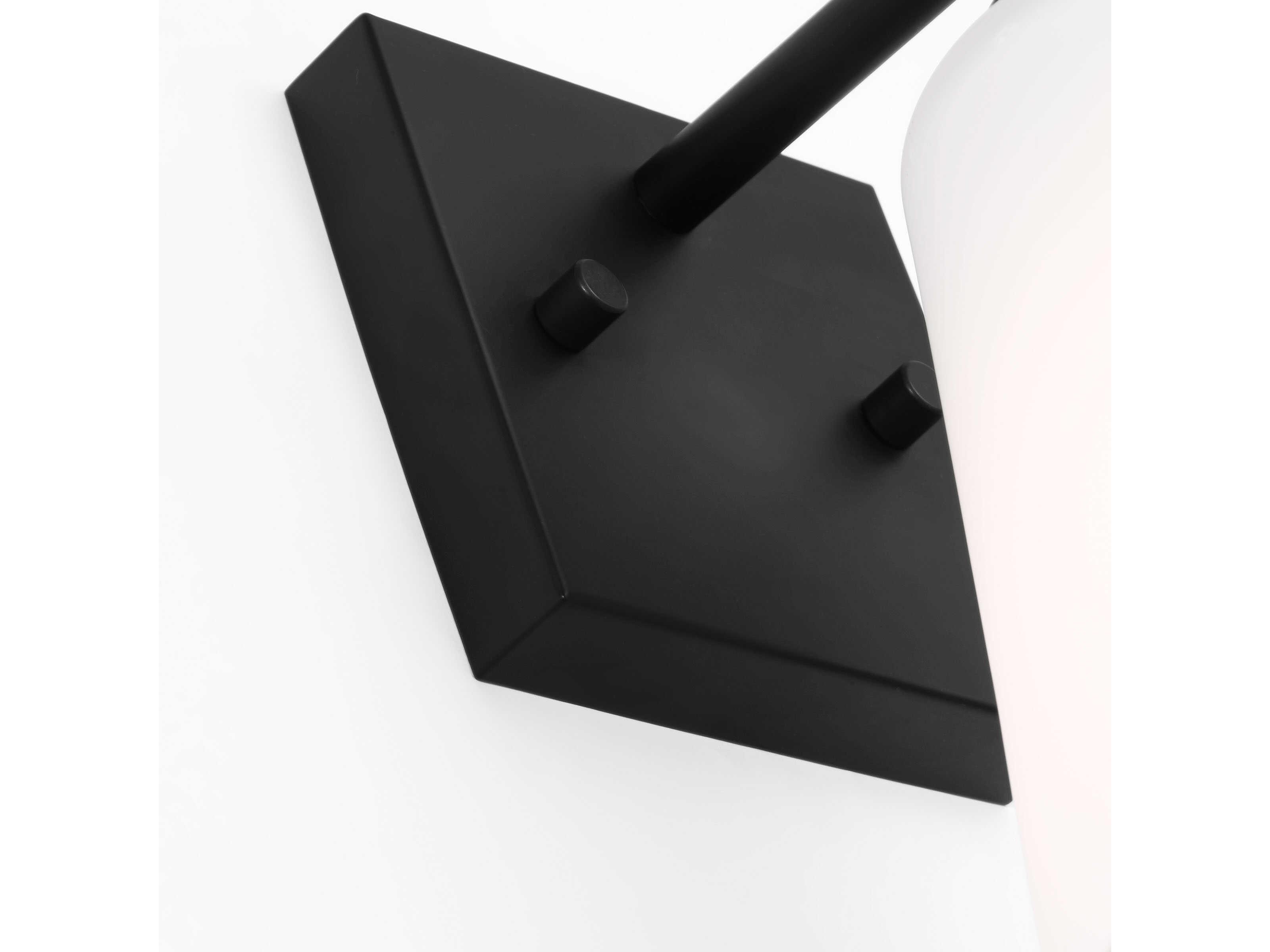 Generation Lighting Miles 1-Light Midnight Black Wall Sconce