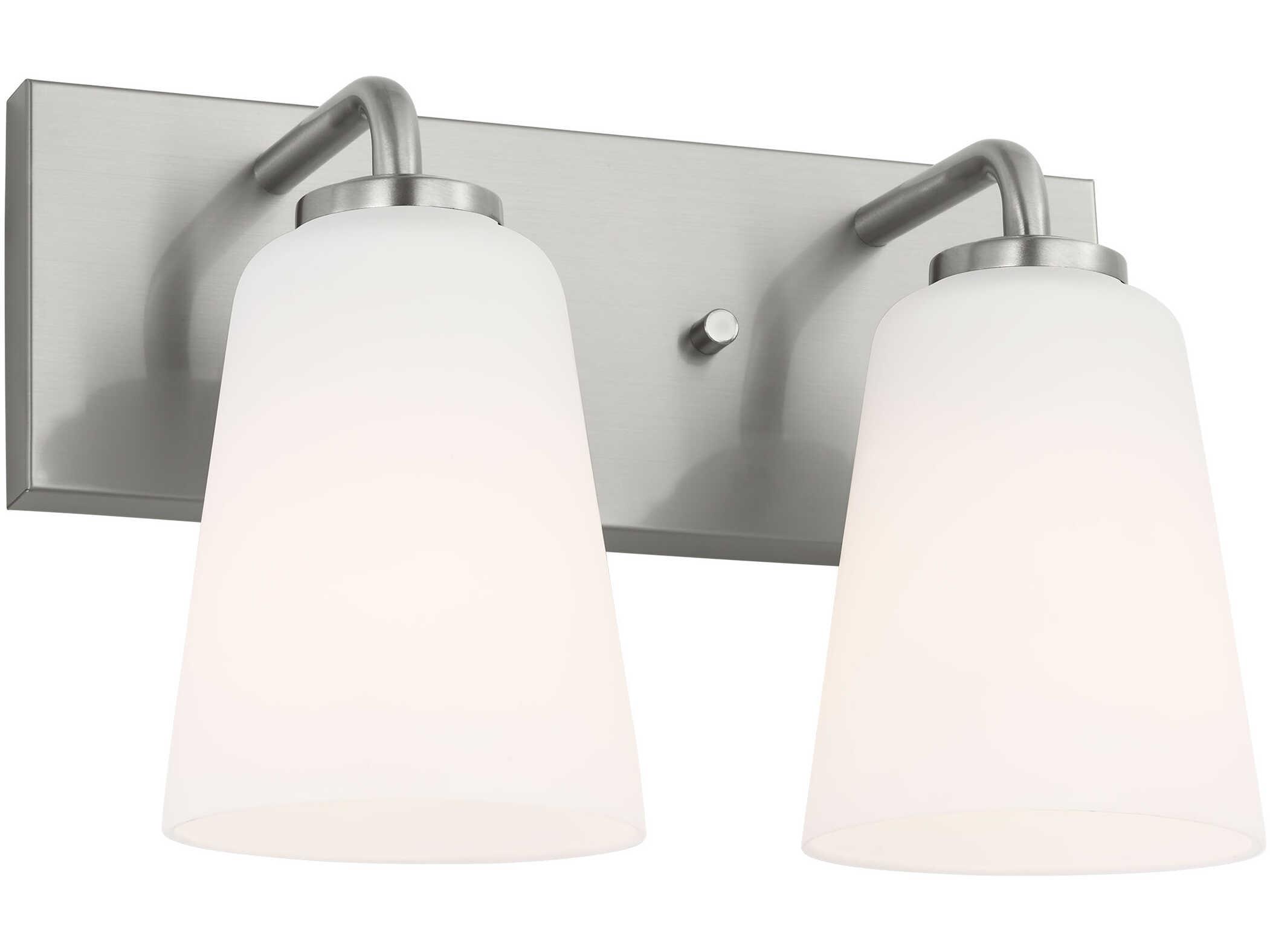 Generation Lighting Miles 2-Light Brushed Nickel Vanity Light
