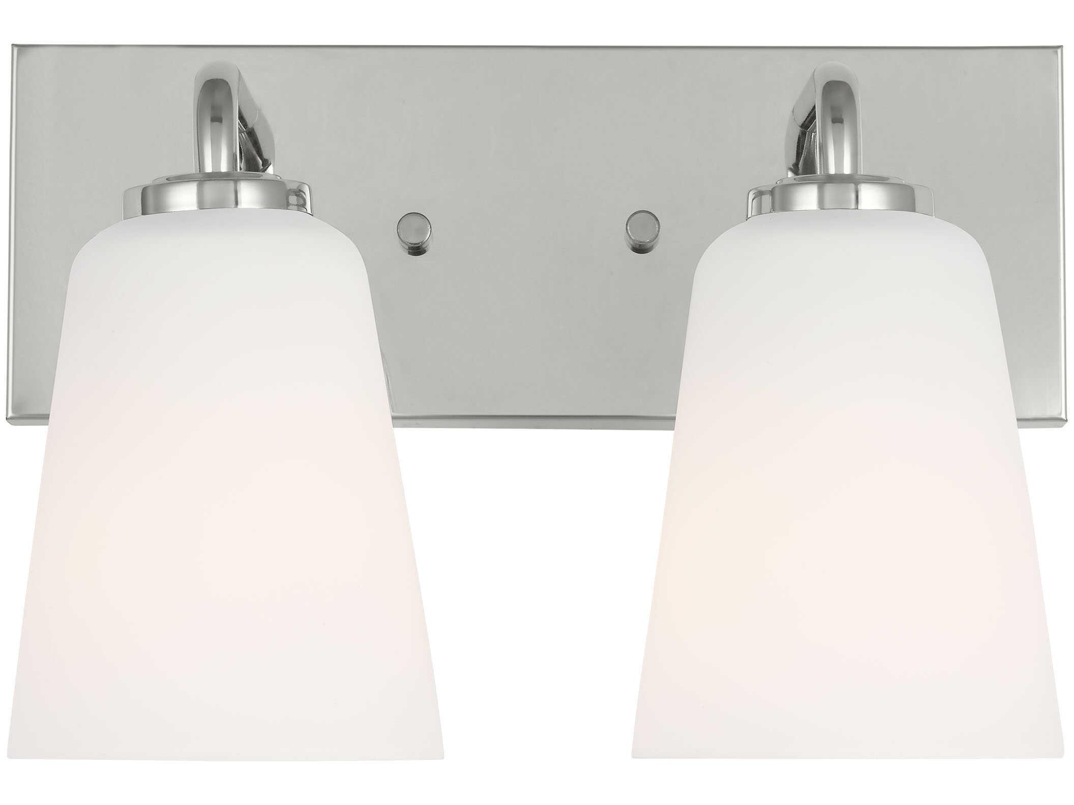 Generation Lighting Miles 2-Light Chrome Nickel Vanity Light