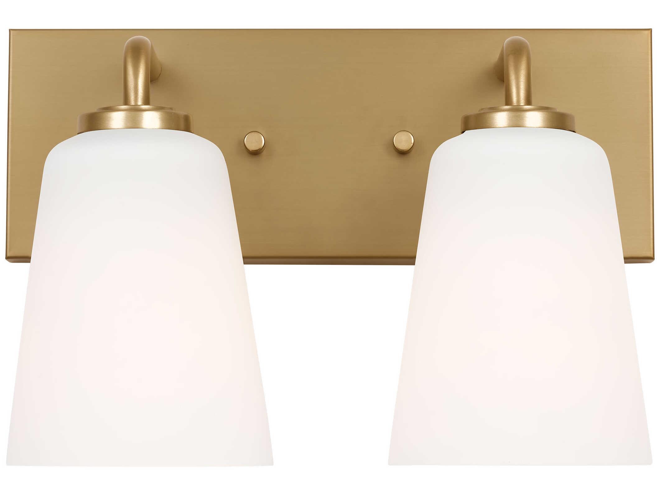 Generation Lighting Miles 2-Light Satin Brass Vanity Light