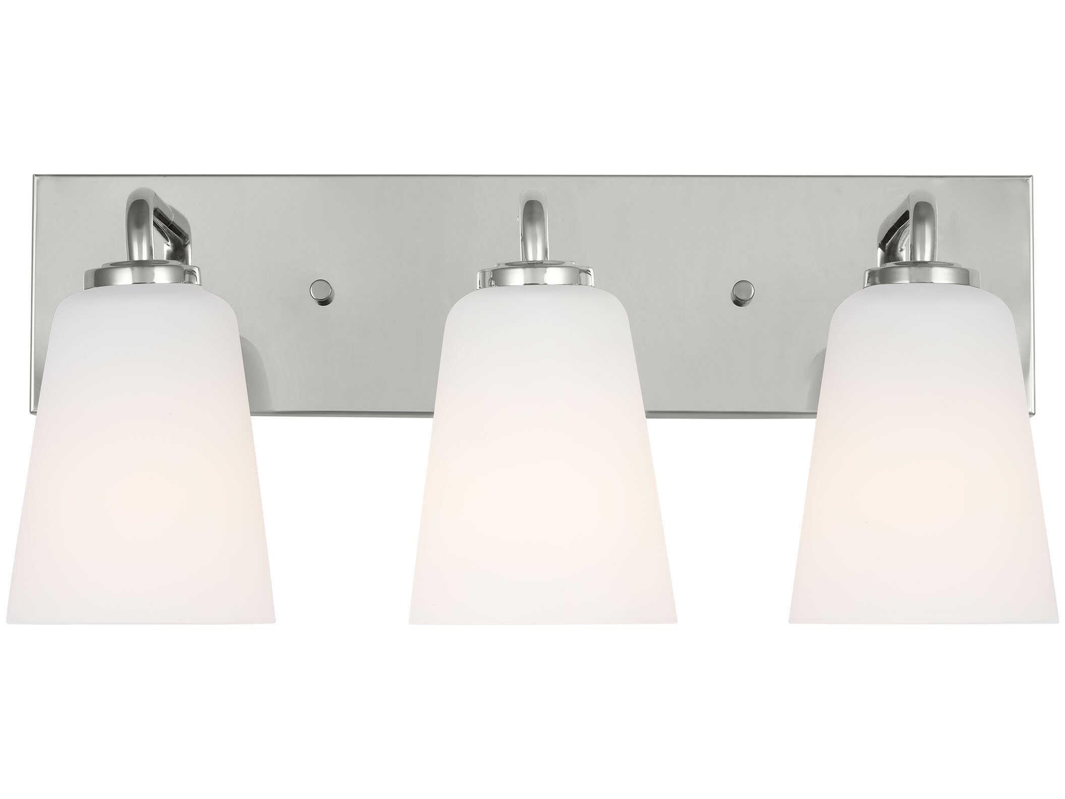 Generation Lighting Miles 3-Light Chrome Nickel Vanity Light