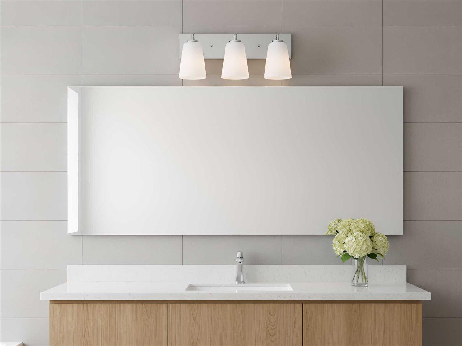 Generation Lighting Miles 3-Light Chrome Nickel Vanity Light