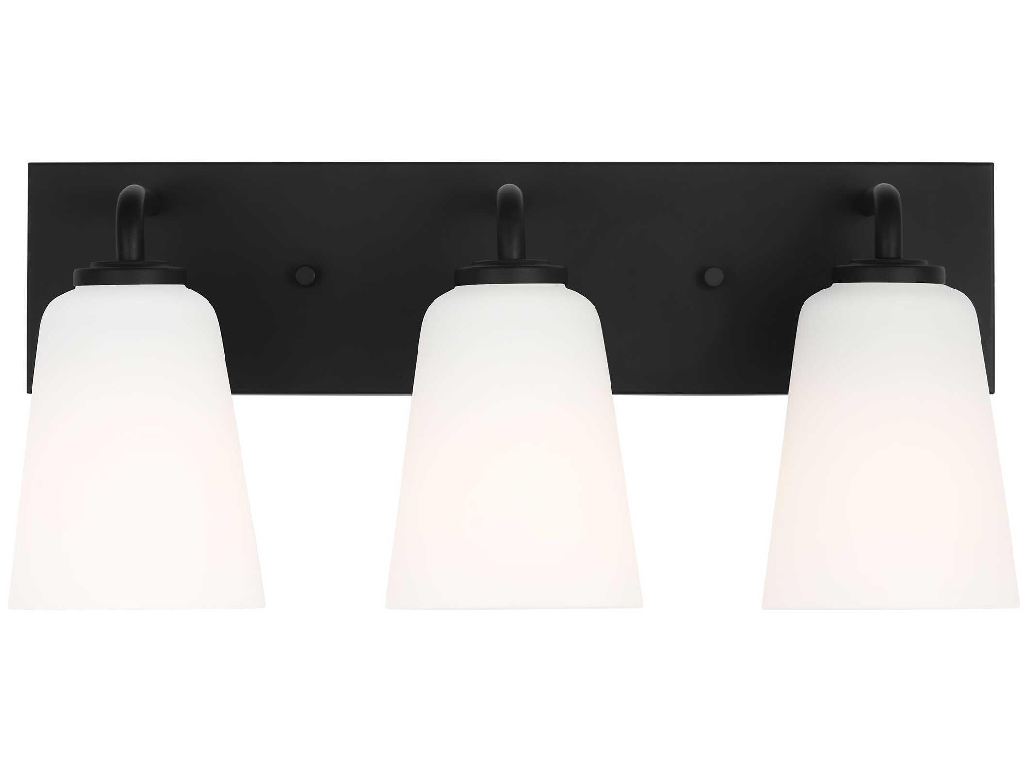 Generation Lighting Miles 3-Light Midnight Black Vanity Light
