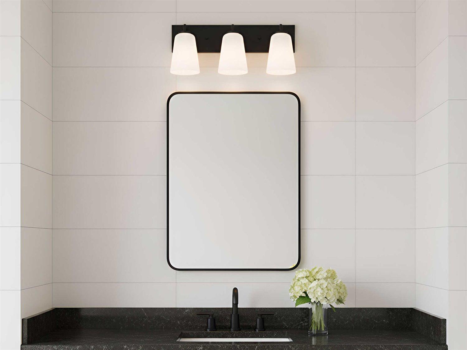 Generation Lighting Miles 3-Light Midnight Black Vanity Light