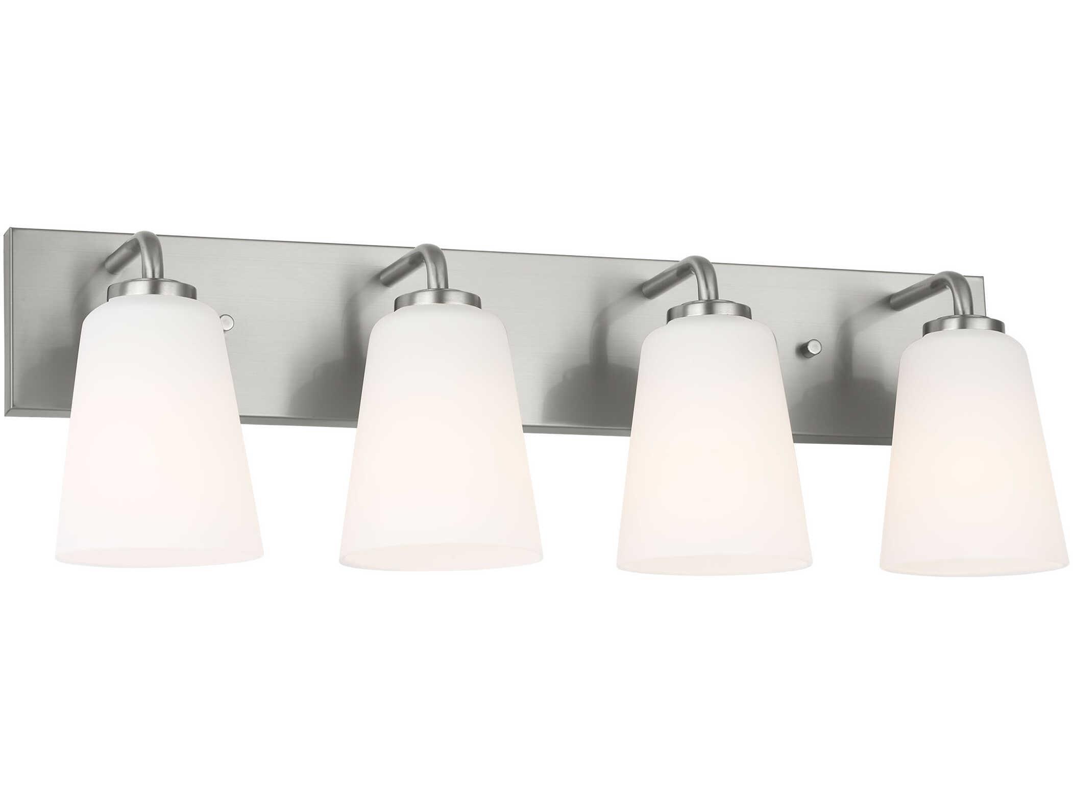 Generation Lighting Miles 4-Light Brushed Nickel Brass Vanity Light