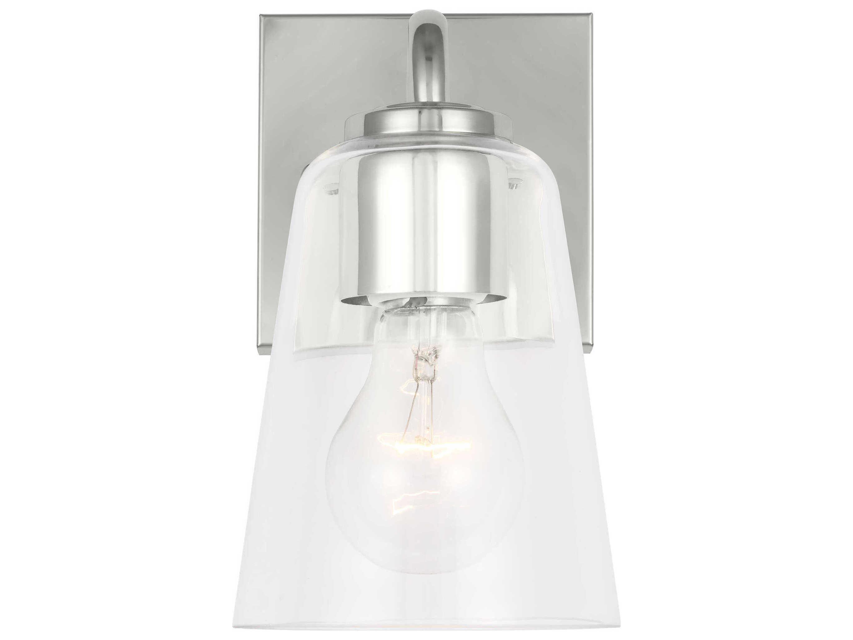 Generation Lighting Miles 1-Light Chrome Nickel Wall Sconce