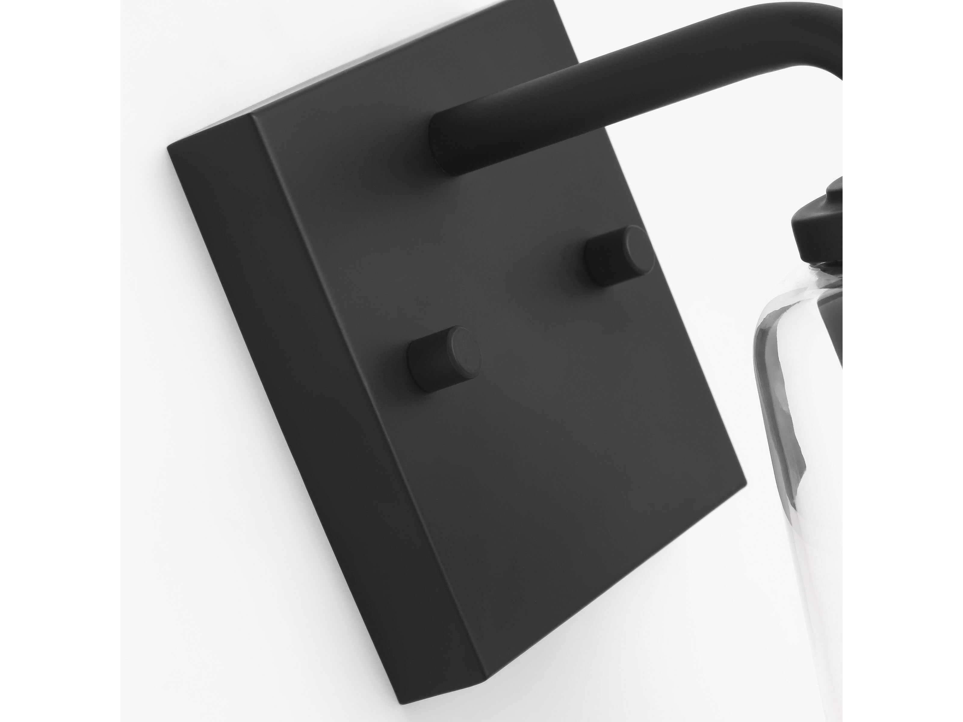 Generation Lighting Miles 1-Light Midnight Black Wall Sconce