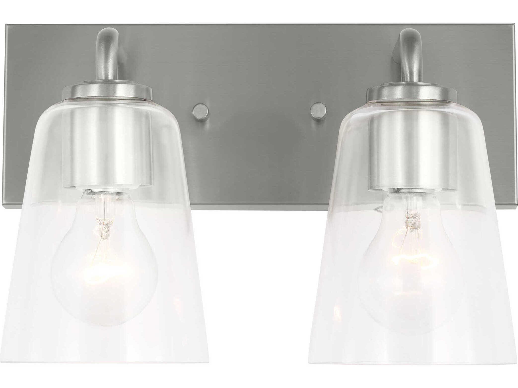 Generation Lighting Miles 2-Light Brushed Nickel Vanity Light