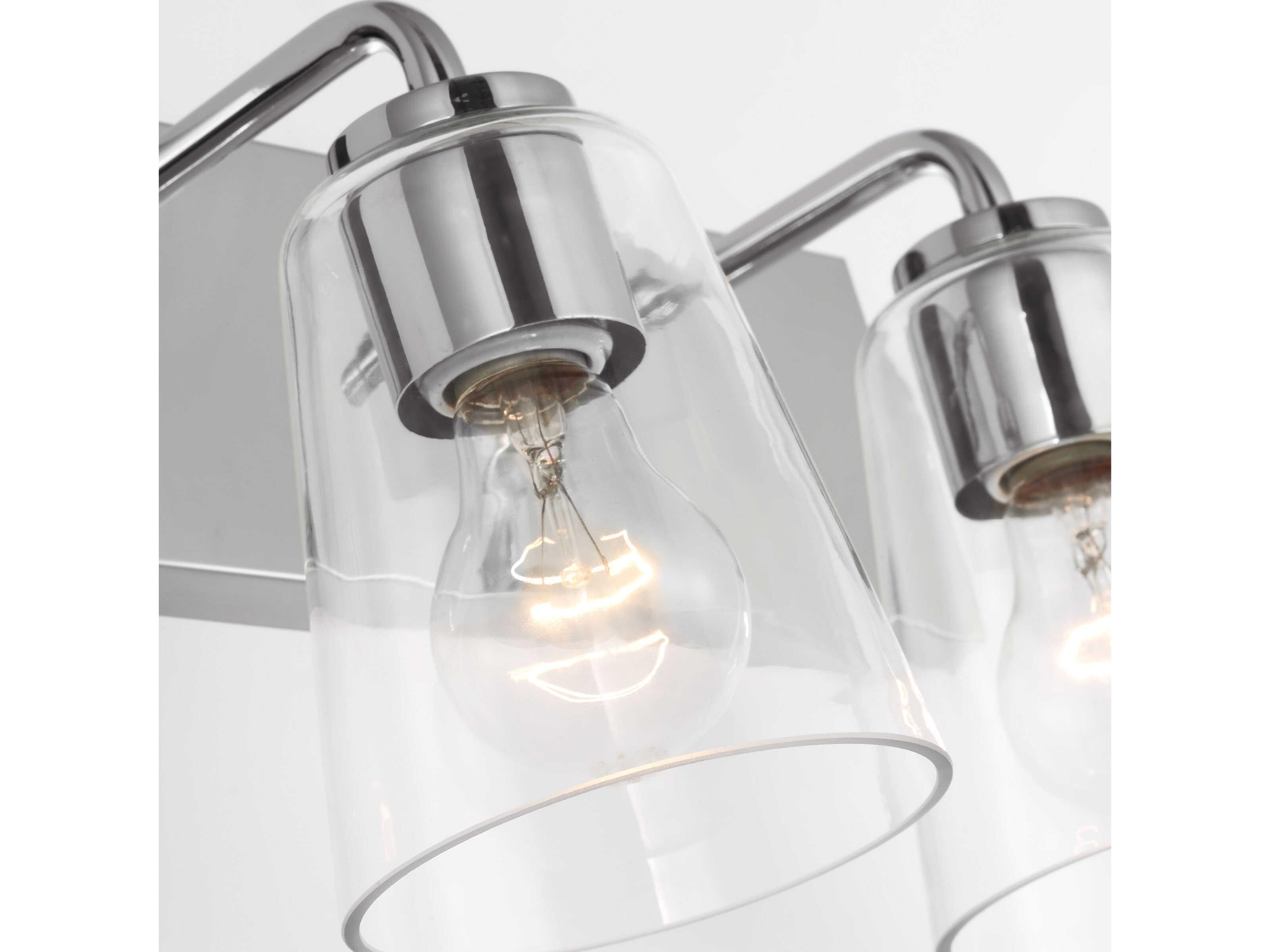 Generation Lighting Miles 2-Light Chrome Nickel Vanity Light