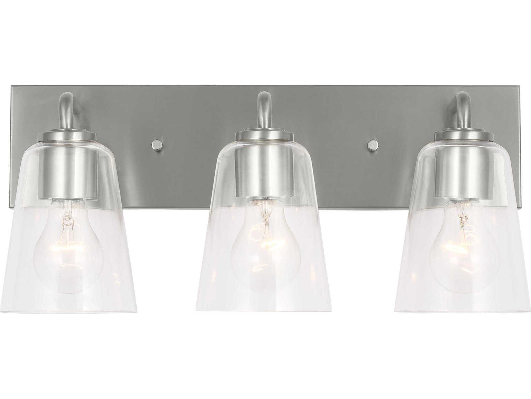 Generation Lighting Miles 3-Light Brushed Nickel Vanity Light