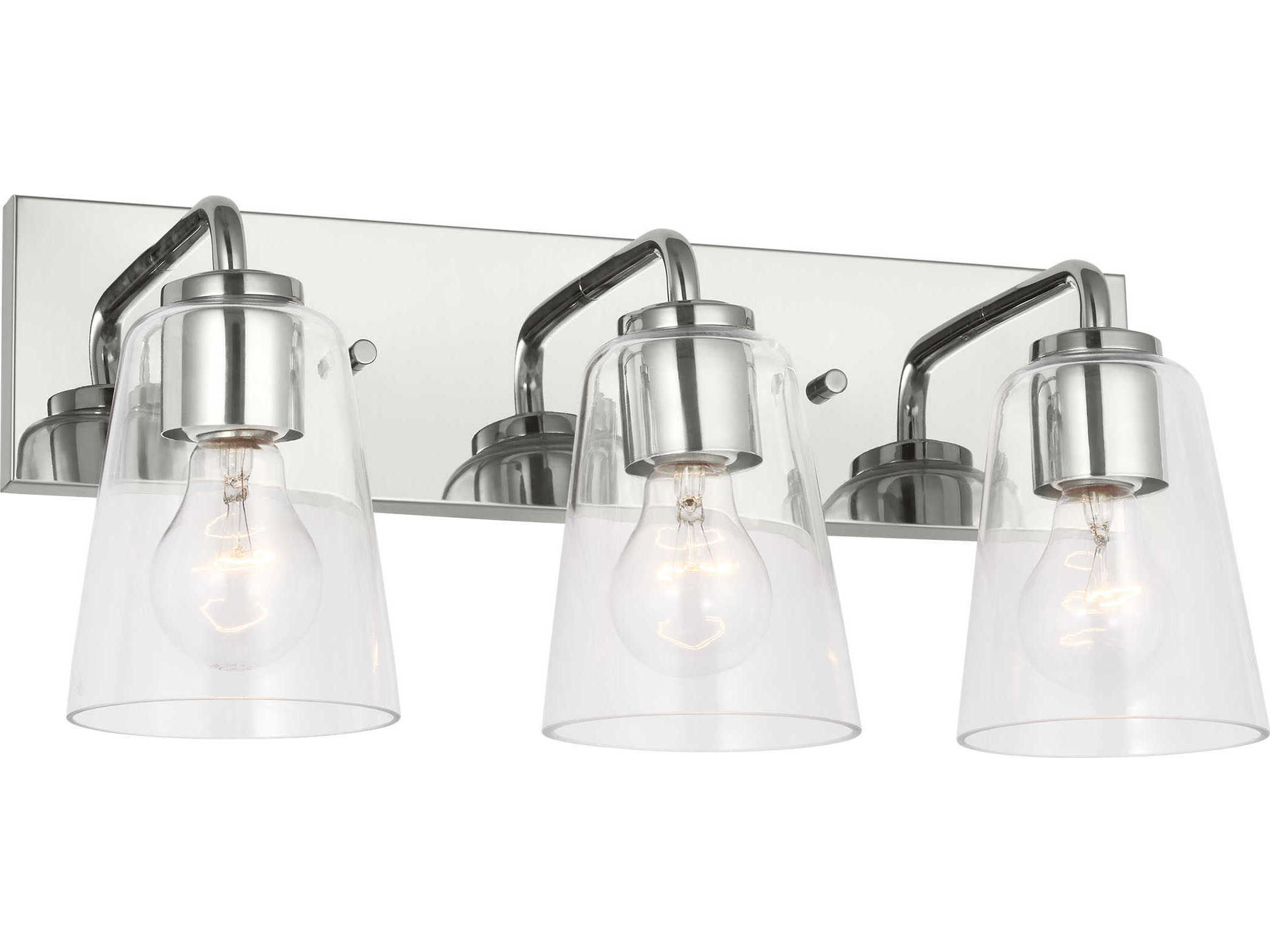 Generation Lighting Miles 3-Light Chrome Vanity Light