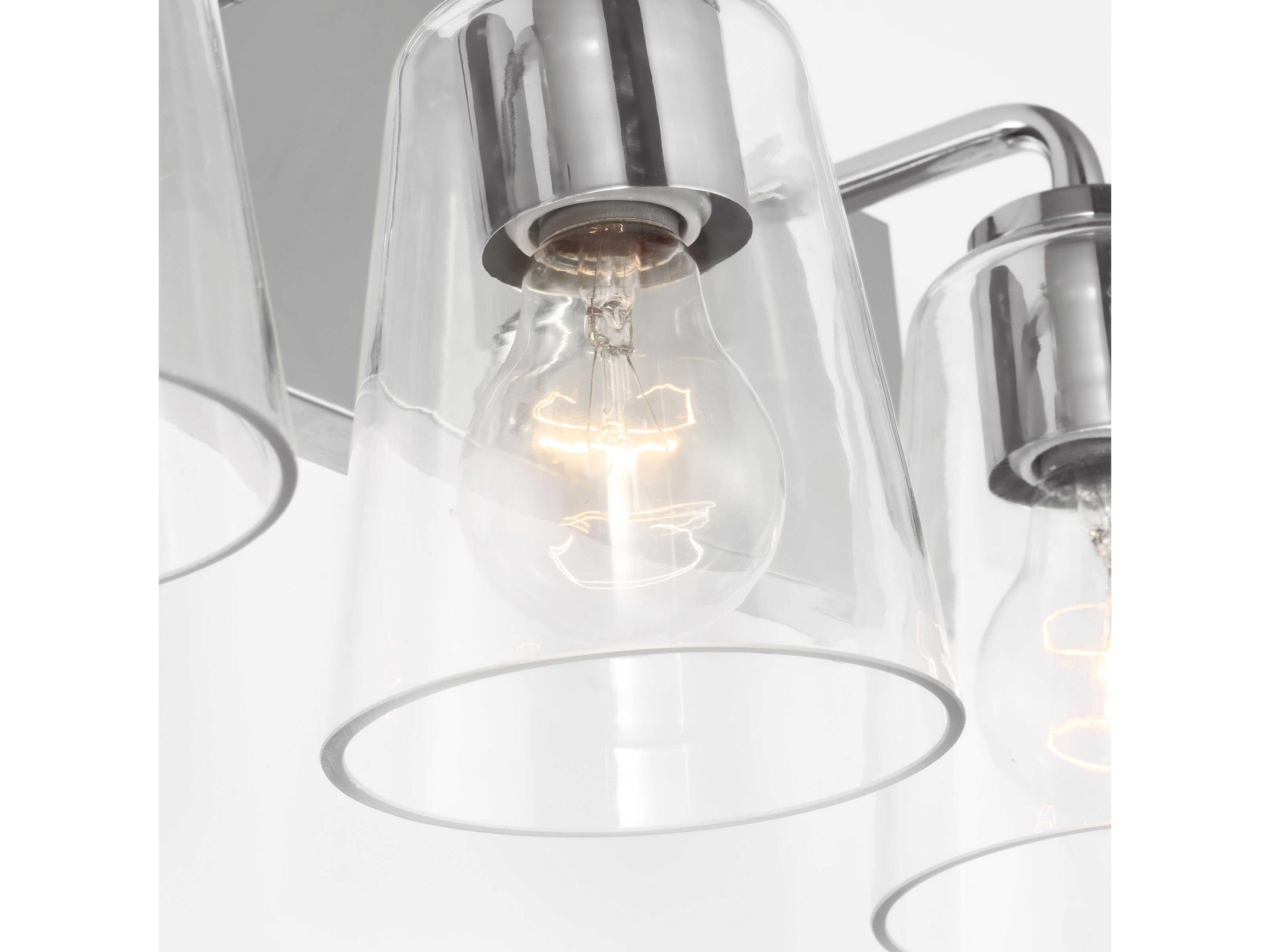 Generation Lighting Miles 3-Light Chrome Vanity Light