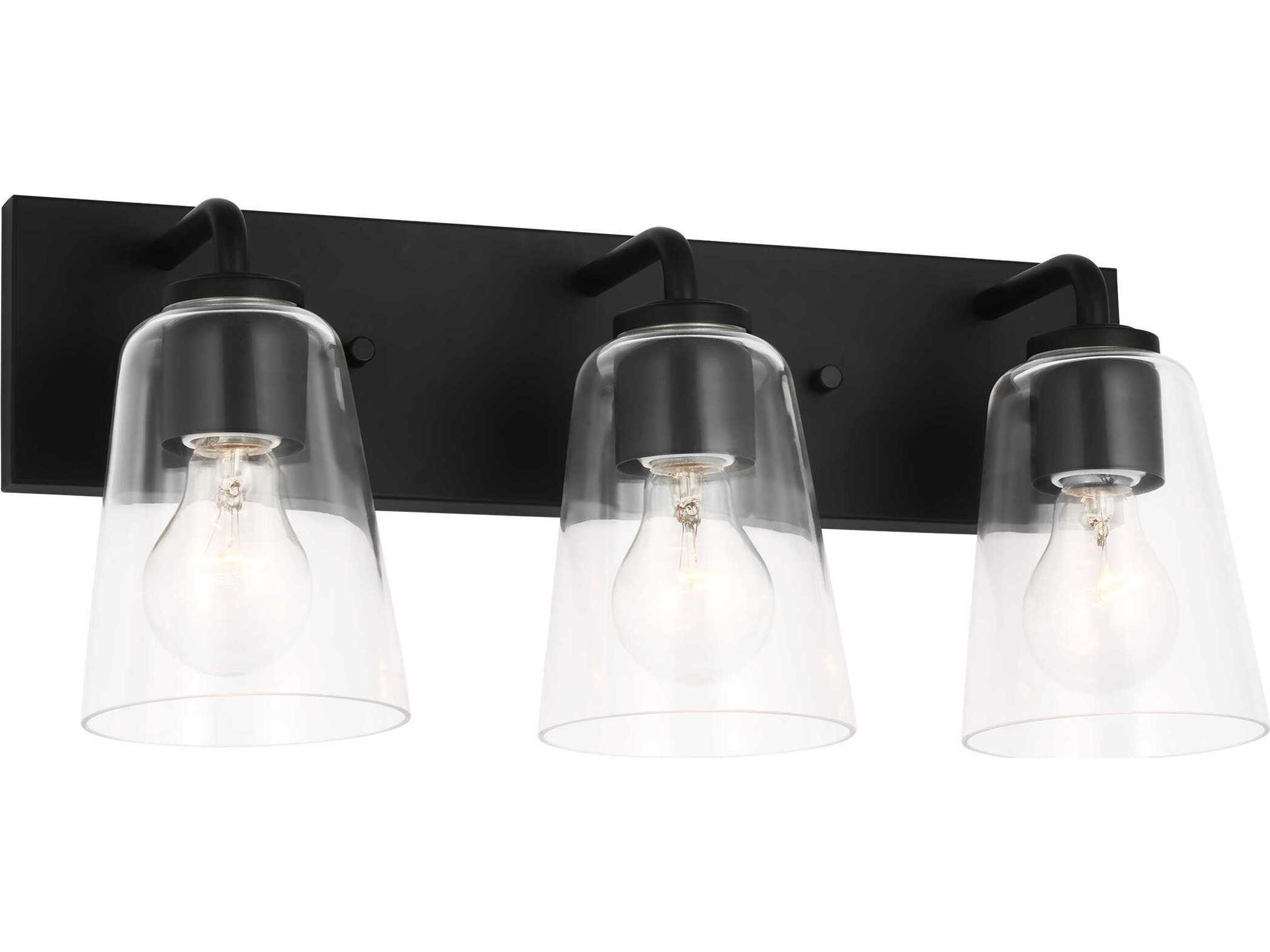 Generation Lighting Miles 3-Light Midnight Black Vanity Light