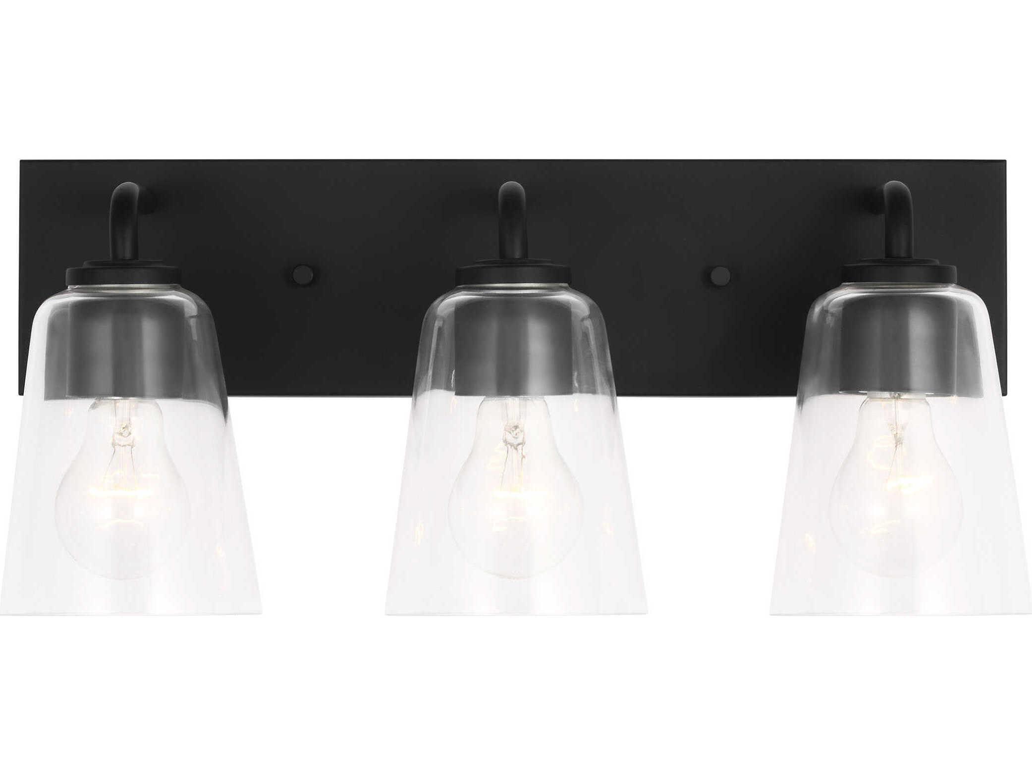 Generation Lighting Miles 3-Light Midnight Black Vanity Light