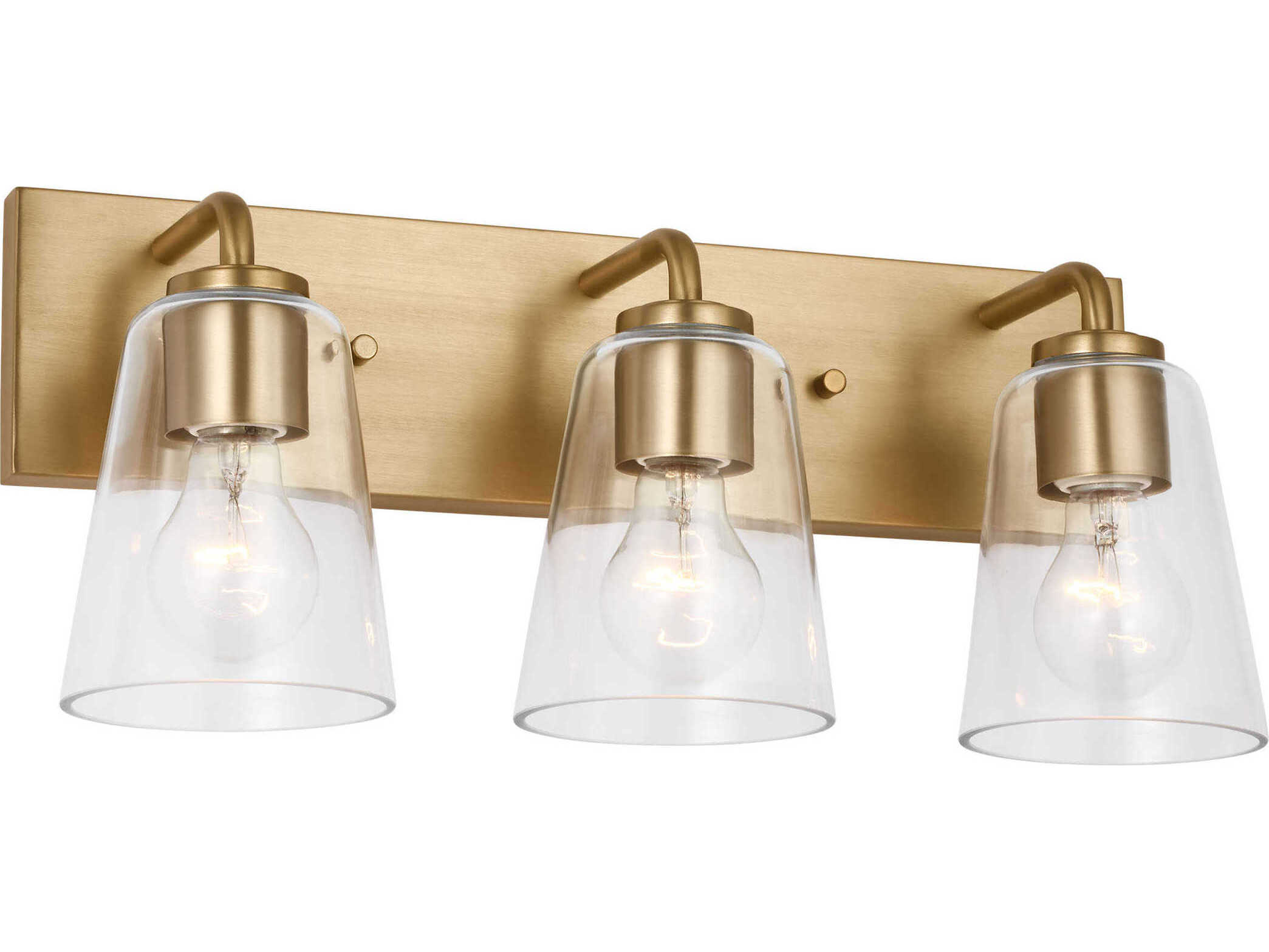 Generation Lighting Miles 3-Light Satin Brass Vanity Light