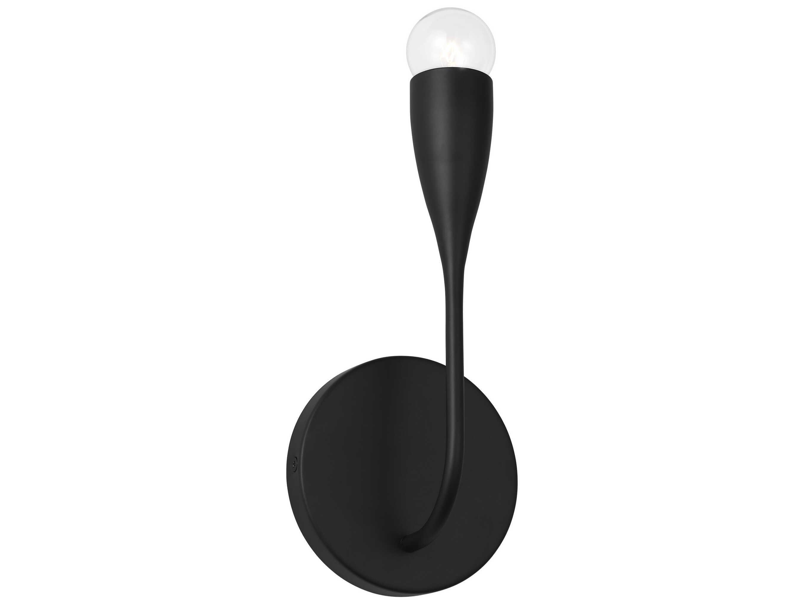 Generation Lighting Maya 1-Light Midnight Black Wall Sconce