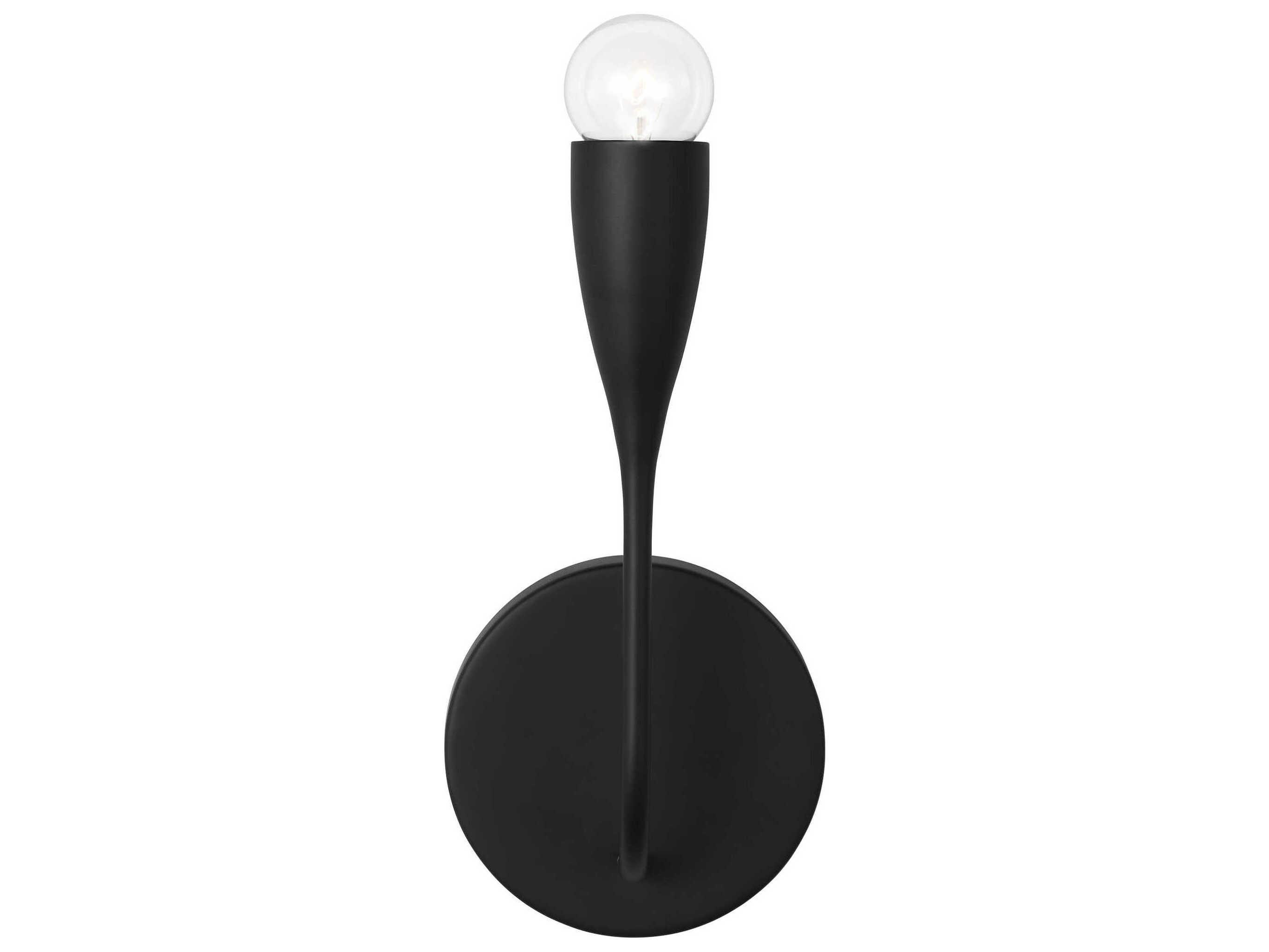 Generation Lighting Maya 1-Light Midnight Black Wall Sconce