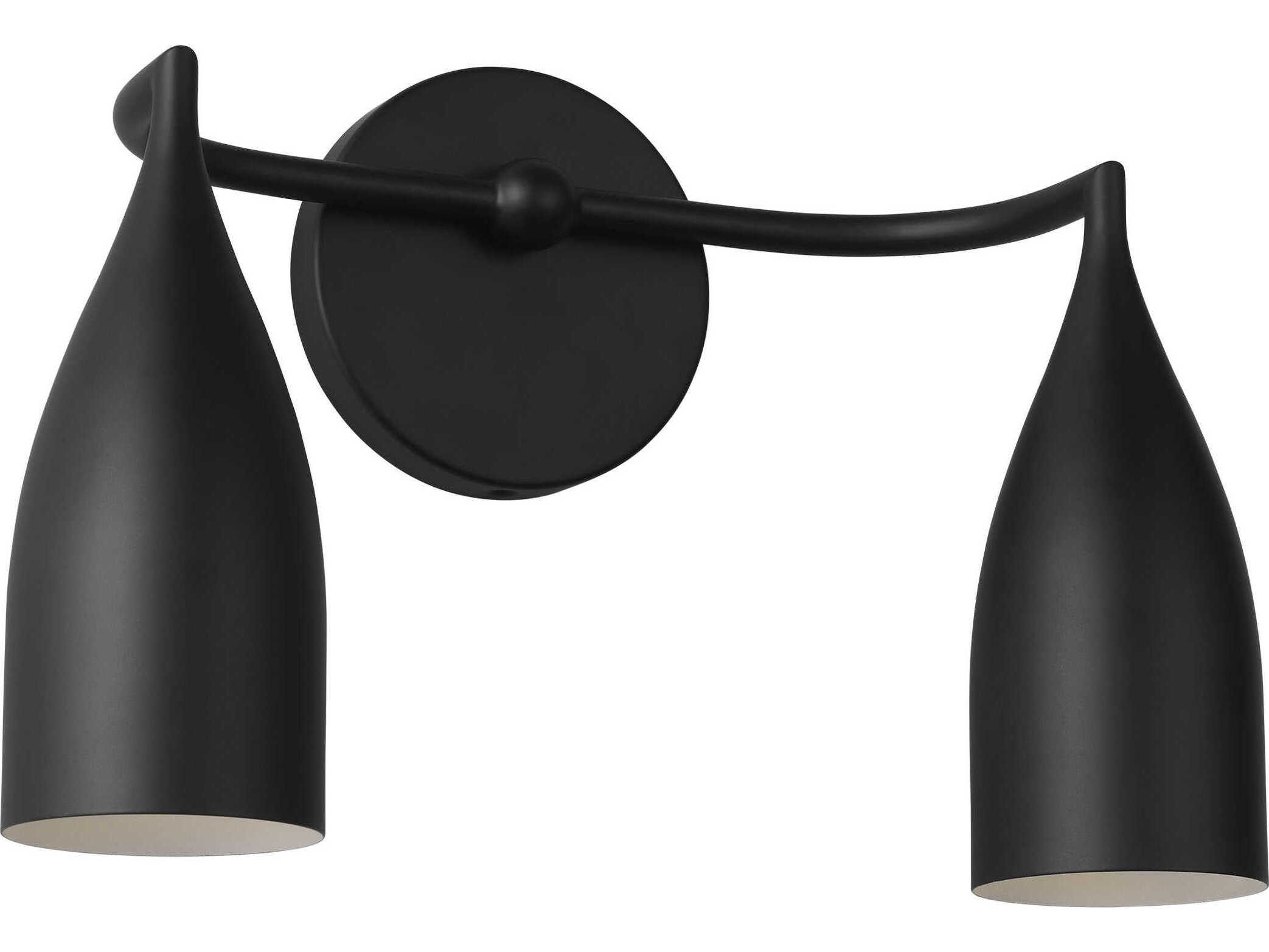 Generation Lighting Maya 2-Light Midnight Black Vanity Light